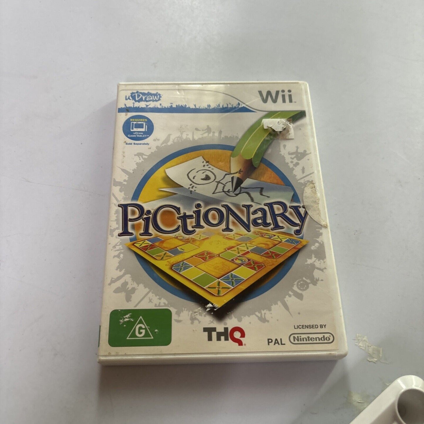 Pictionary & U Draw Game Tablet Nintendo Wii PAL