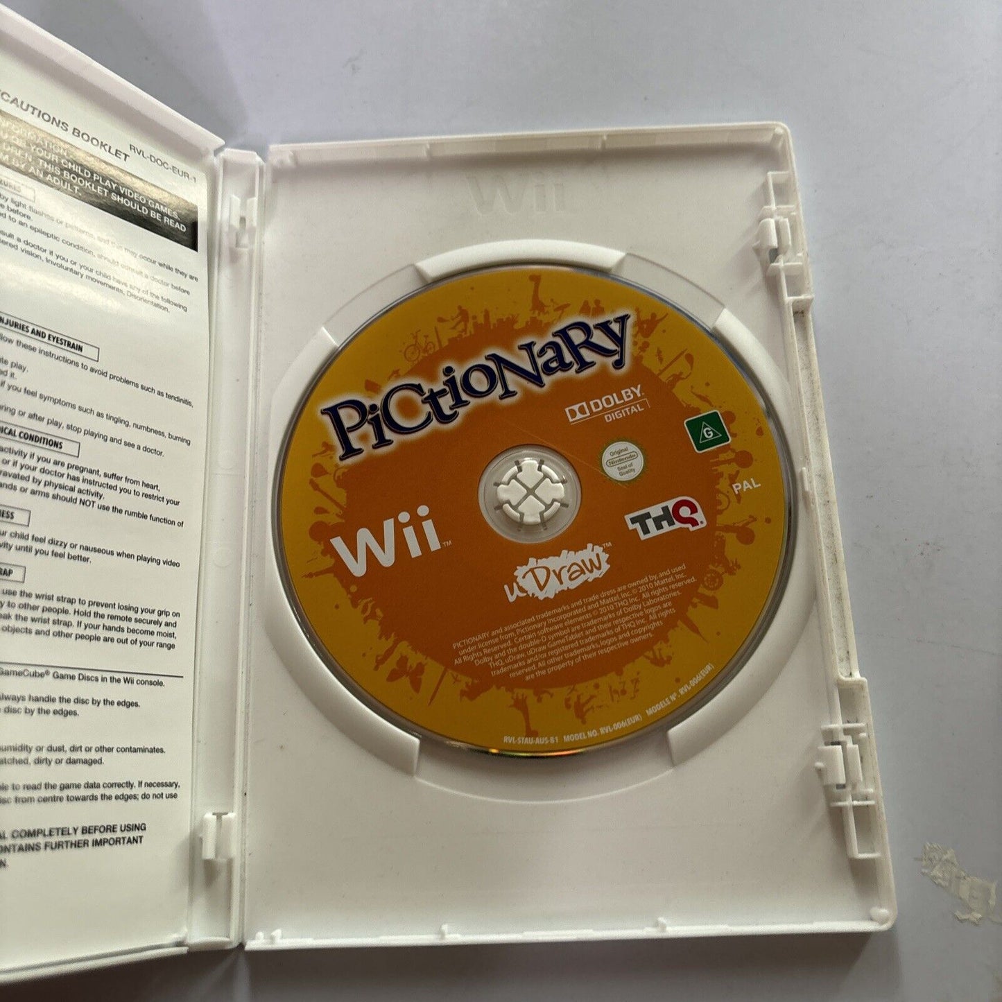 Pictionary & U Draw Game Tablet Nintendo Wii PAL