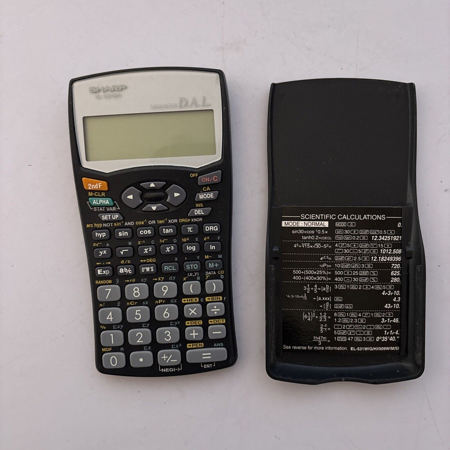 Sharp EL-531WH Scientific Calculator  Advanced D.A.L.