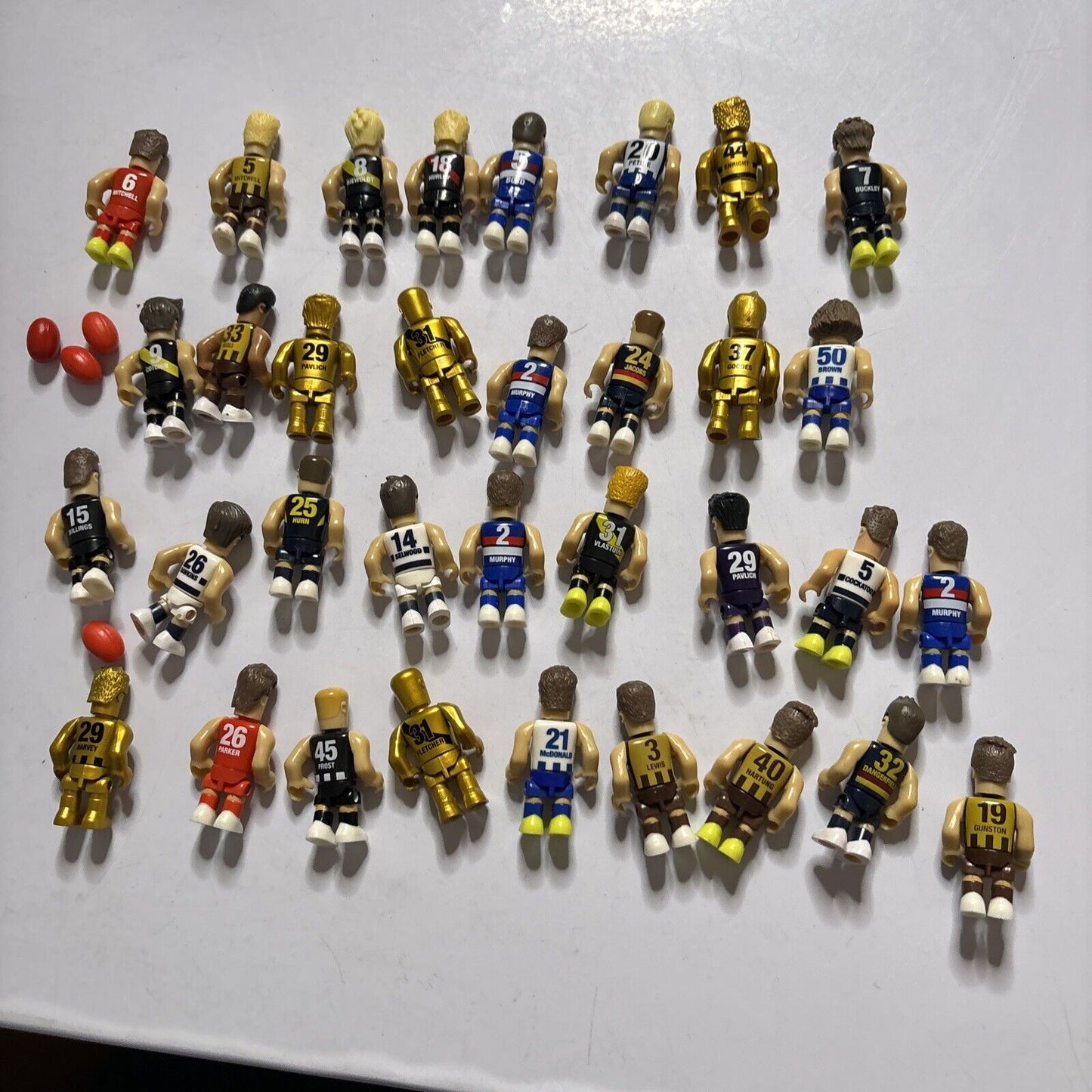 34x AFL Micro Figures