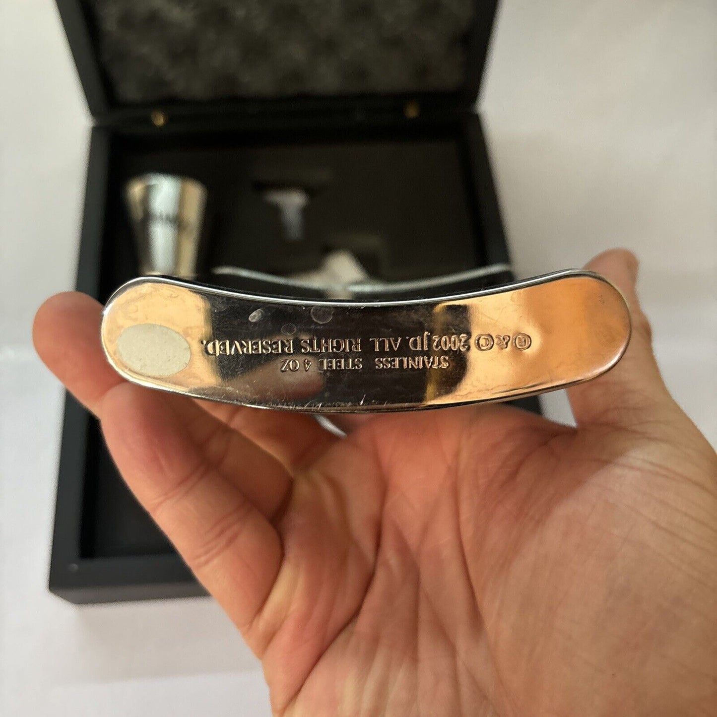 Jack Daniel's Old No 7 Whiskey Hip Flask & 2 Shot Glass