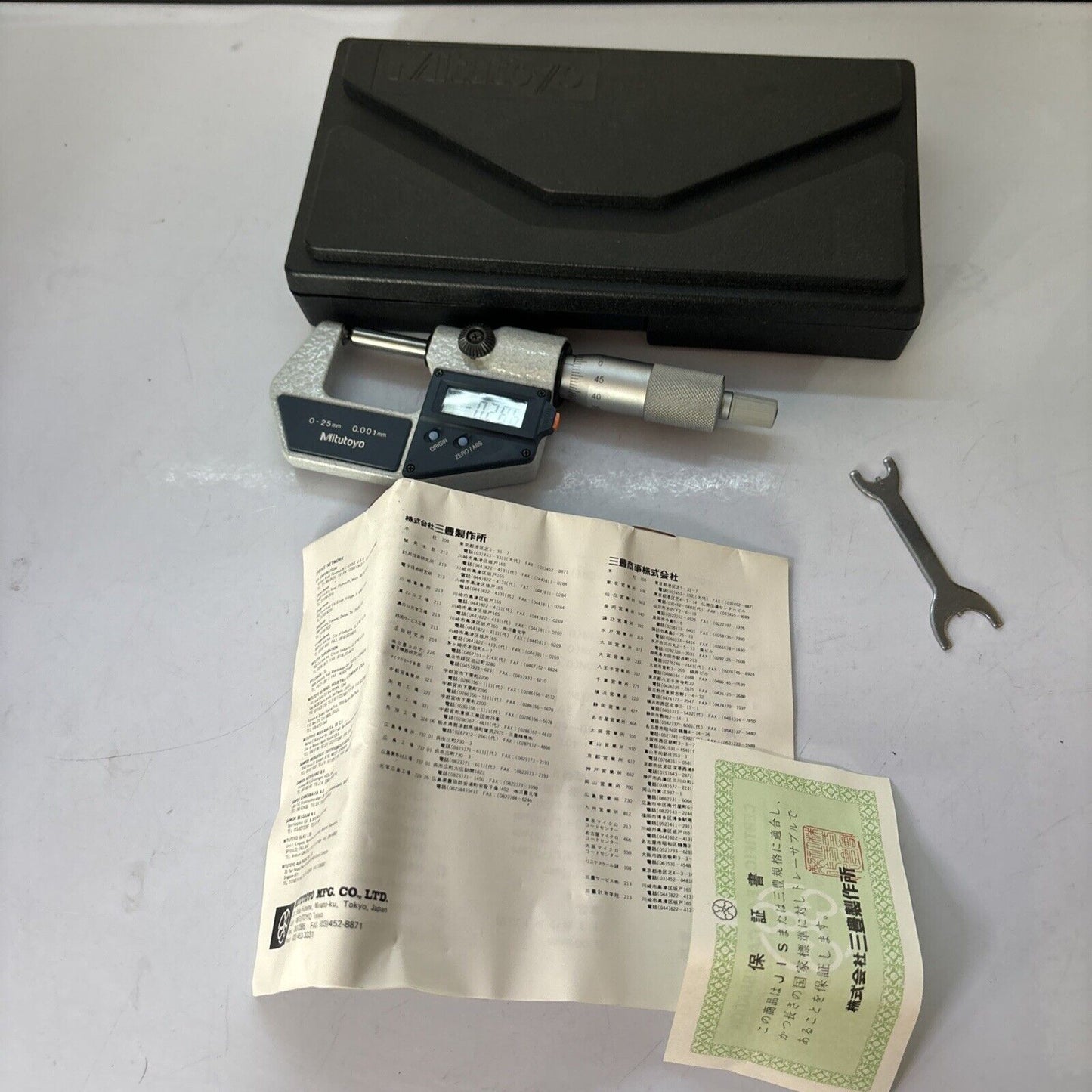 Mitutoya Digimatic Micrometer 0-25mm 0.001mm 395-541-30