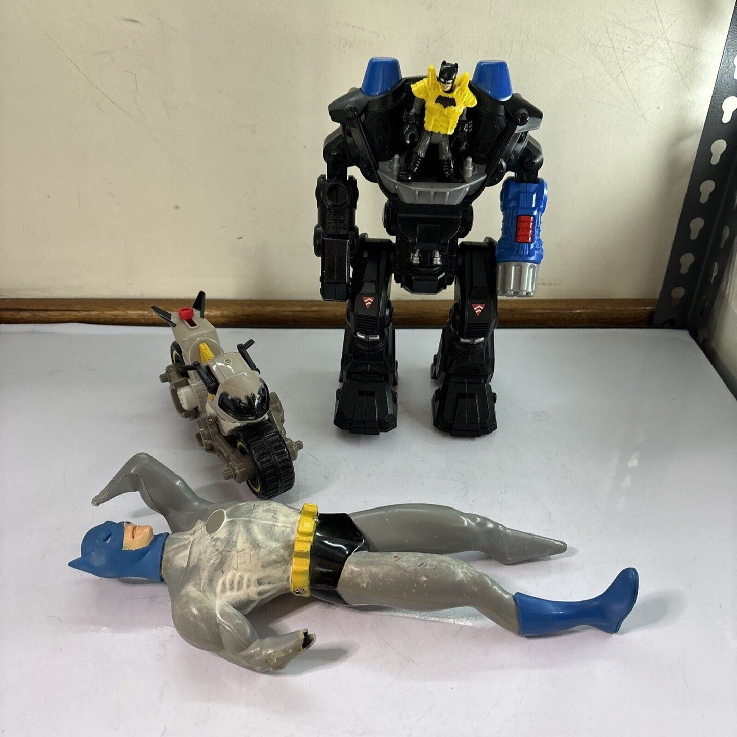 Batman Mech Suit 2015 And Motorbike 2018 & 12" Batman Figure 1978