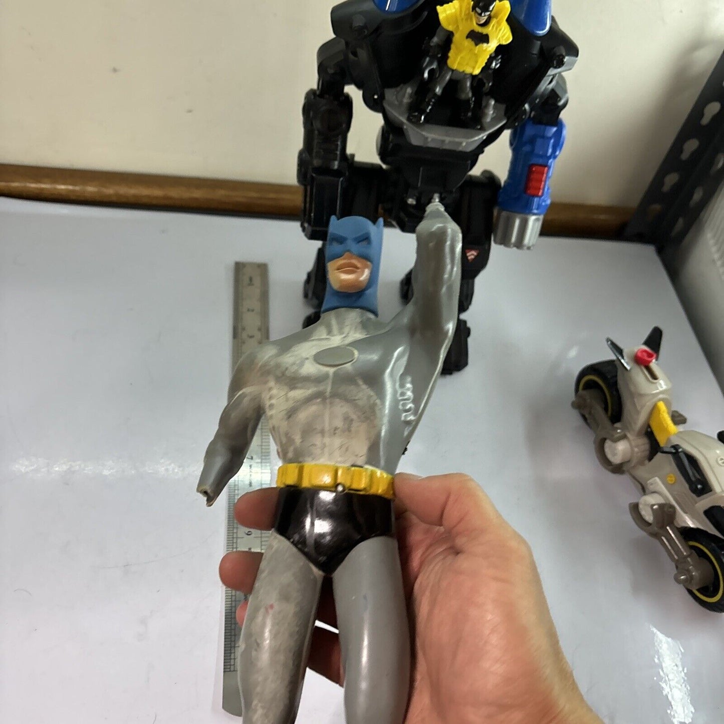 Batman Mech Suit 2015 And Motorbike 2018 & 12" Batman Figure 1978