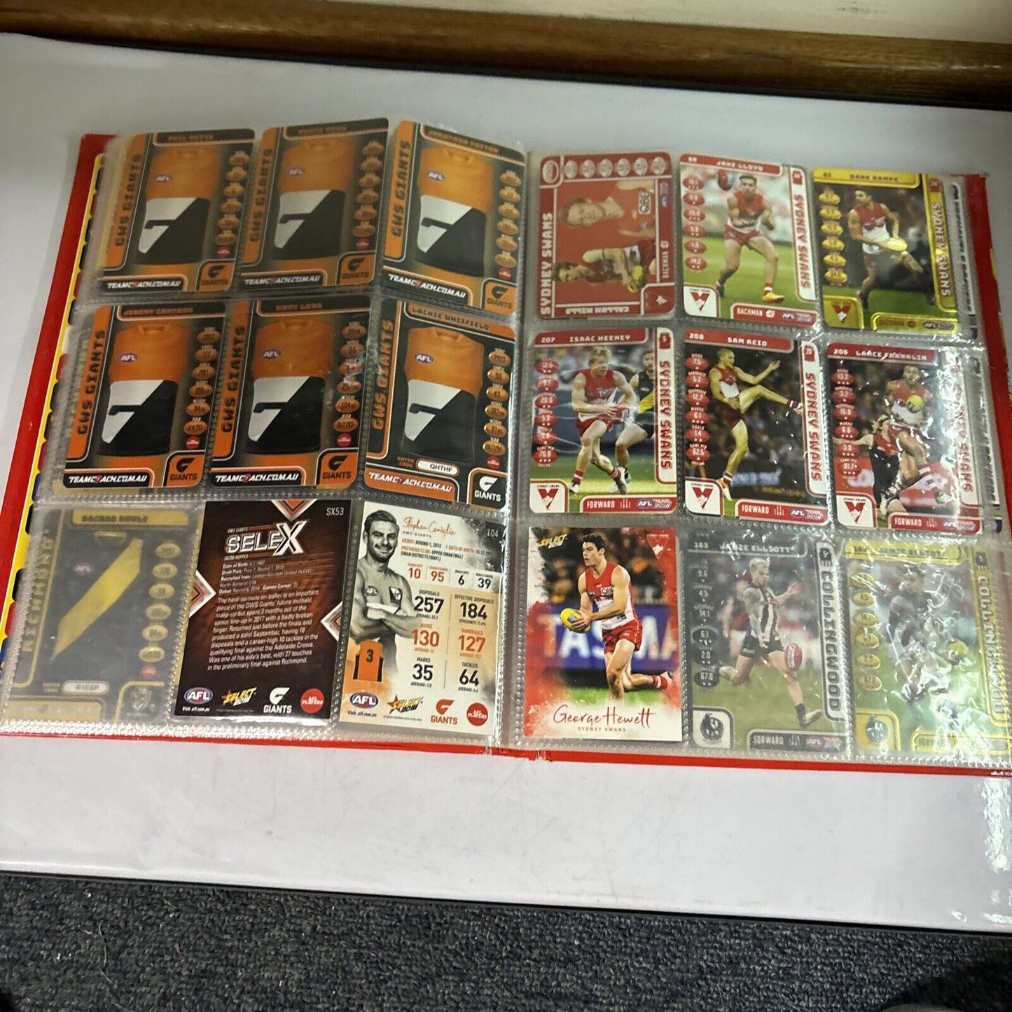 AFL Team 2018 Collector Album 111 Cards