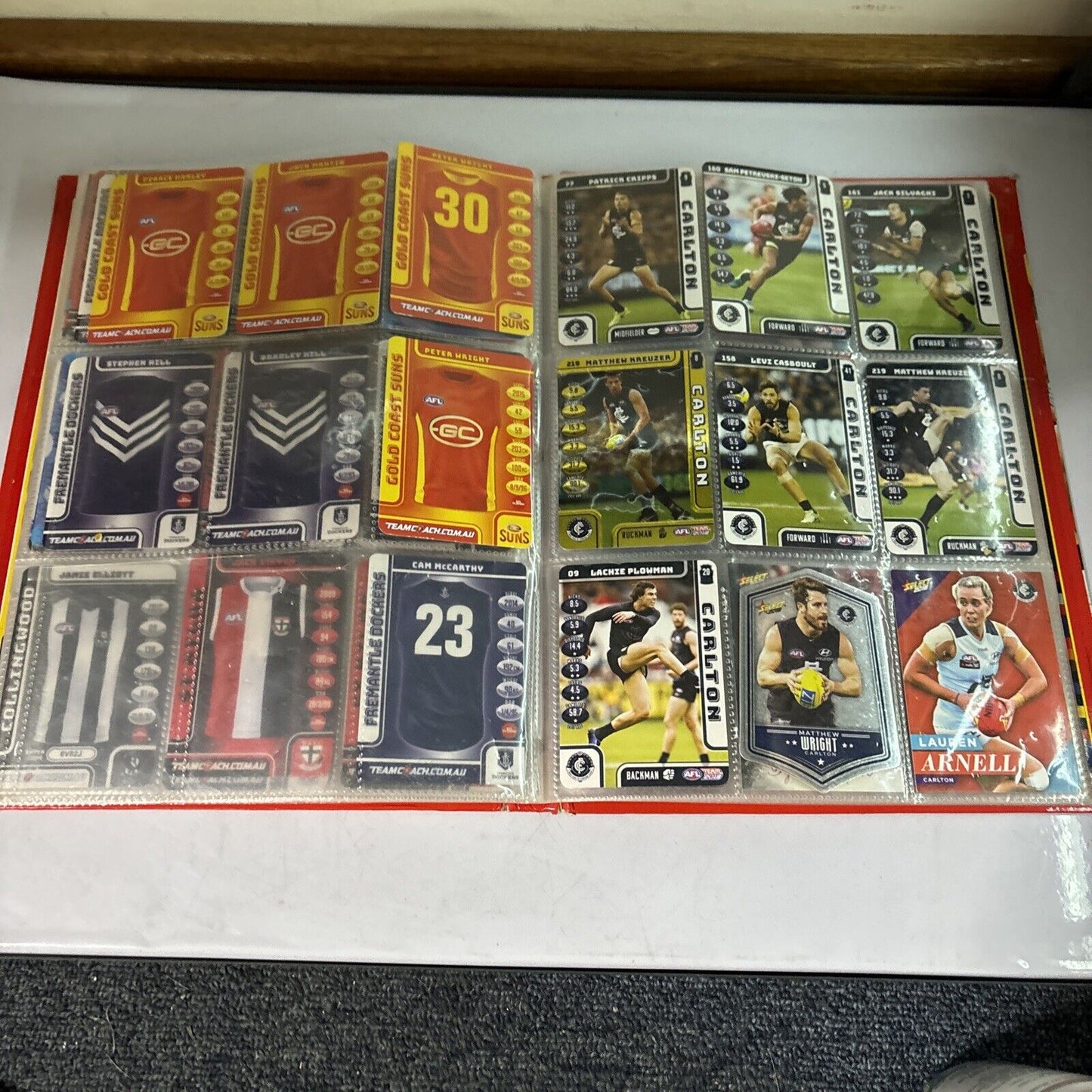 AFL Team 2018 Collector Album 111 Cards