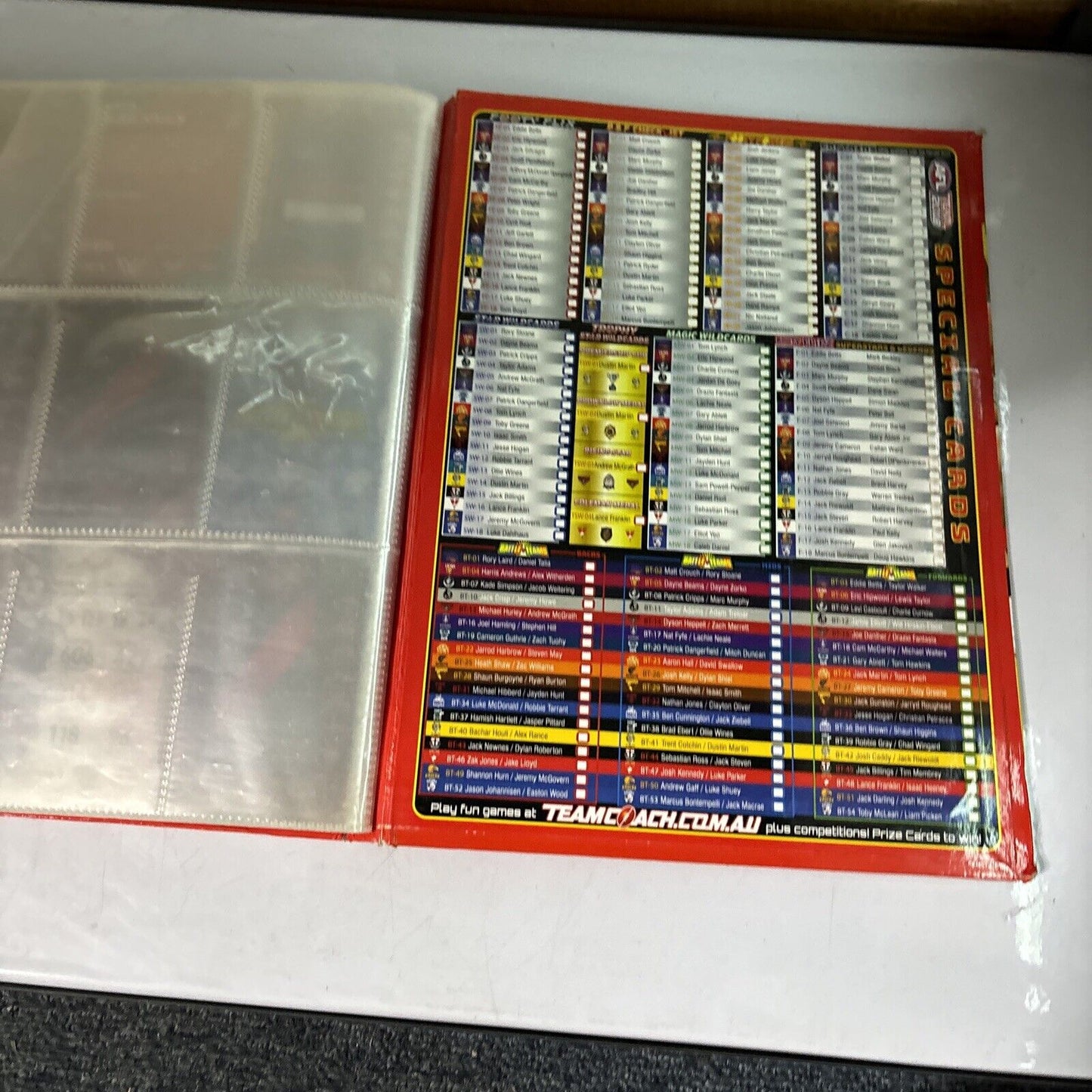 AFL Team 2018 Collector Album 111 Cards