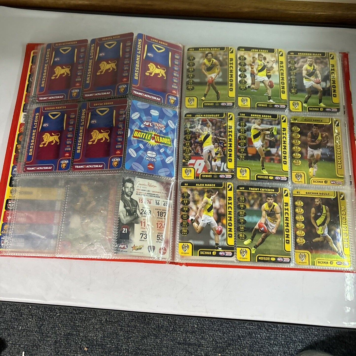 AFL Team 2018 Collector Album 111 Cards