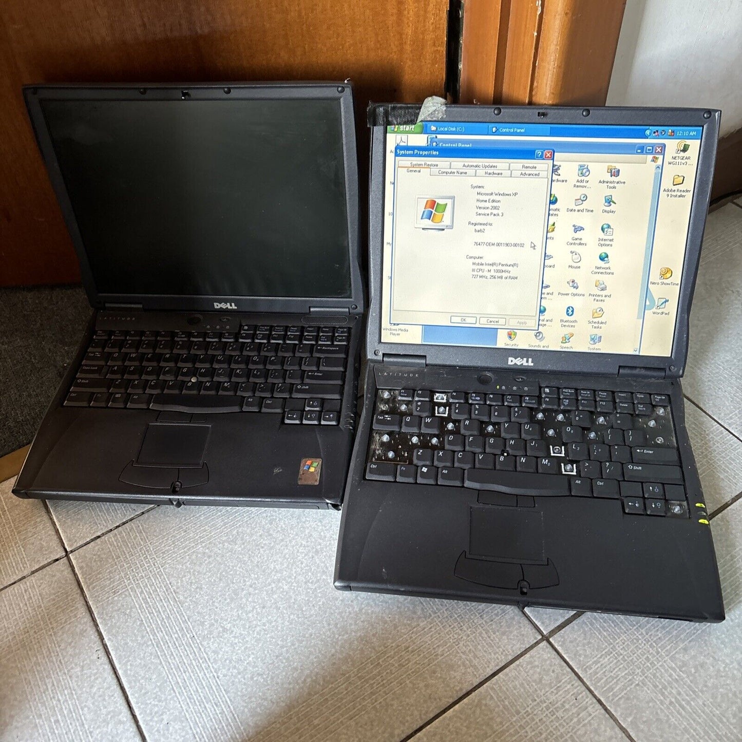 2x Dell Latitude C640 C510 *For Parts Or Repair - Dead Backlight & Missing Keys*