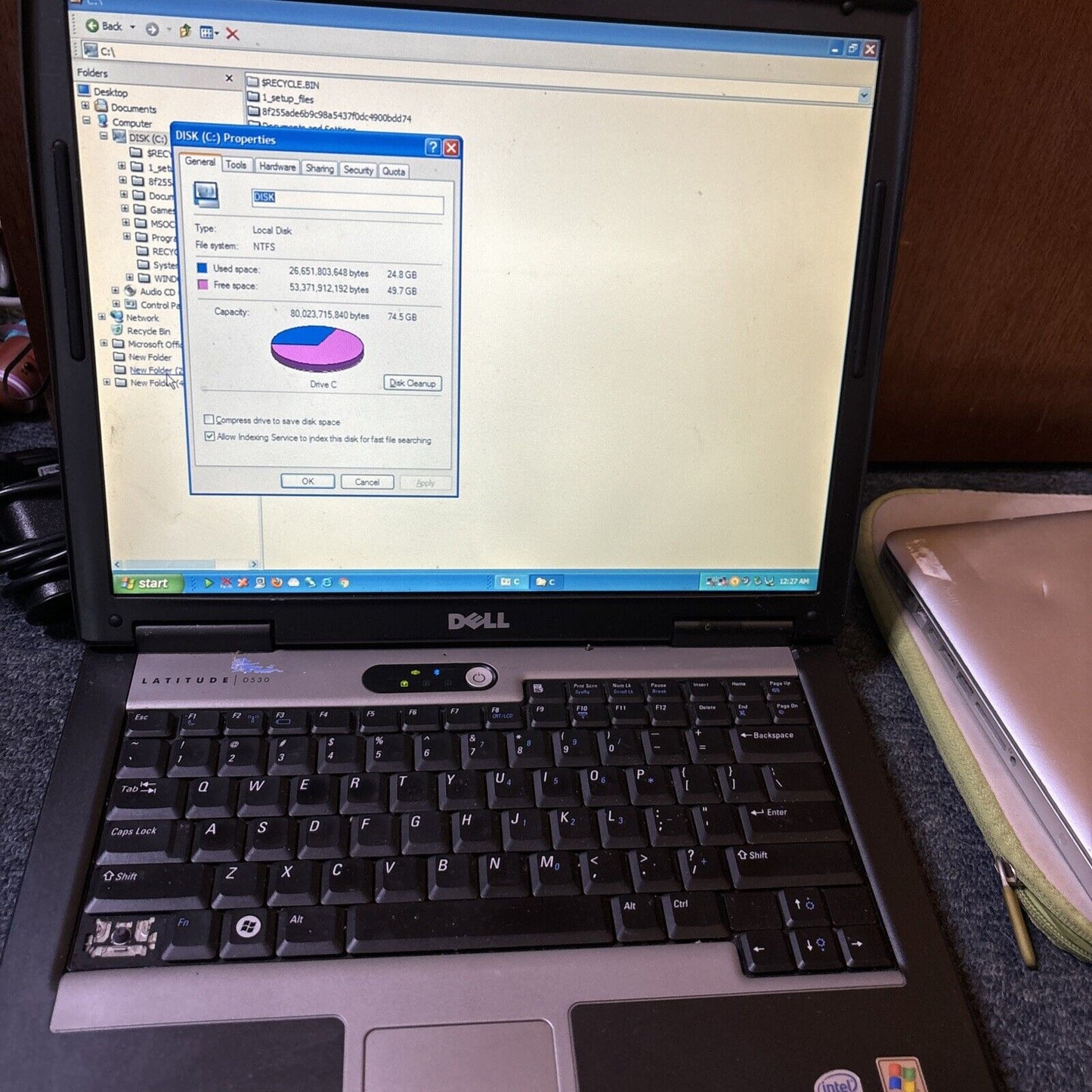 Dell Latitude D530 Intel T7250 2GB RAM DVD 80GB HDD *For Parts: No Battery*