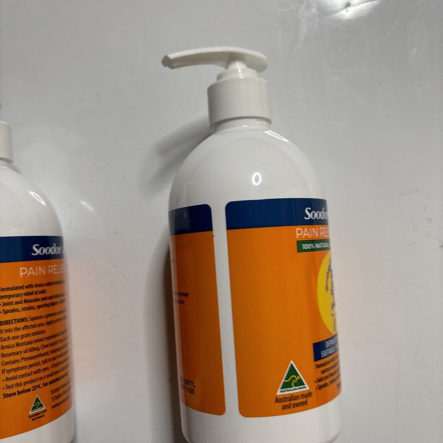 4x Soodox Active Pain Relief Cream - 100% Natural 500ml For Sensitive Skin.