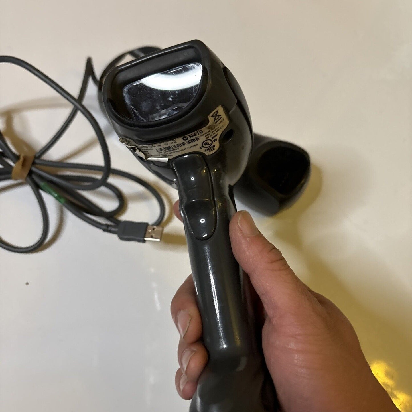 Motorola 1D Wireless Barcode Scanner USB LI4278 Used With New Batteries