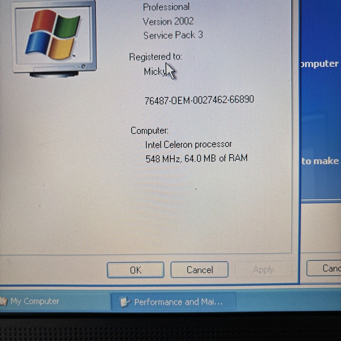 IBM ThinkPad Type 1161 Intel Celeron 548Mhz 64MB RAM 10GB HDD *Nl No Batteries*