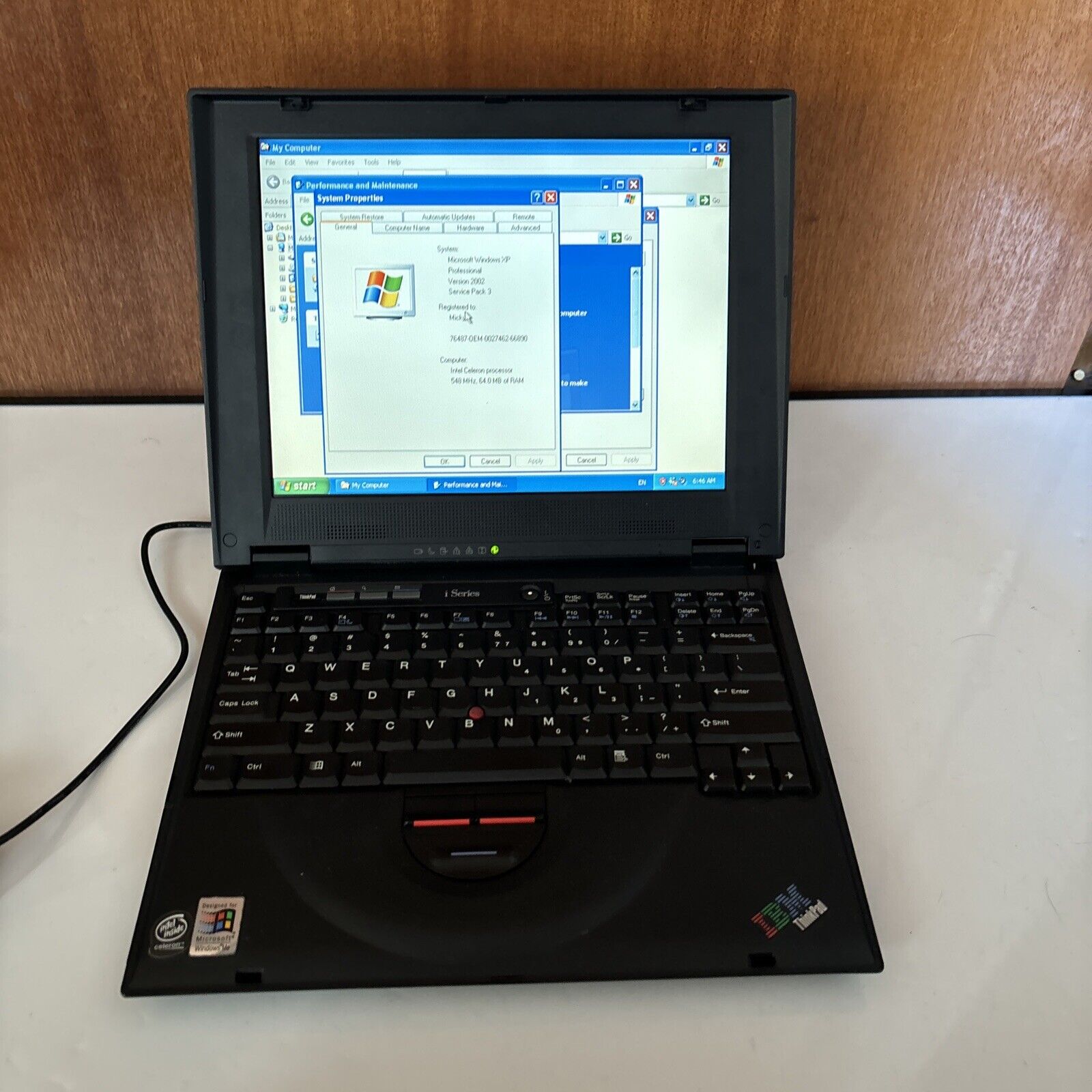 IBM ThinkPad Type 1161 Intel Celeron 548Mhz 64MB RAM 10GB HDD *Nl
