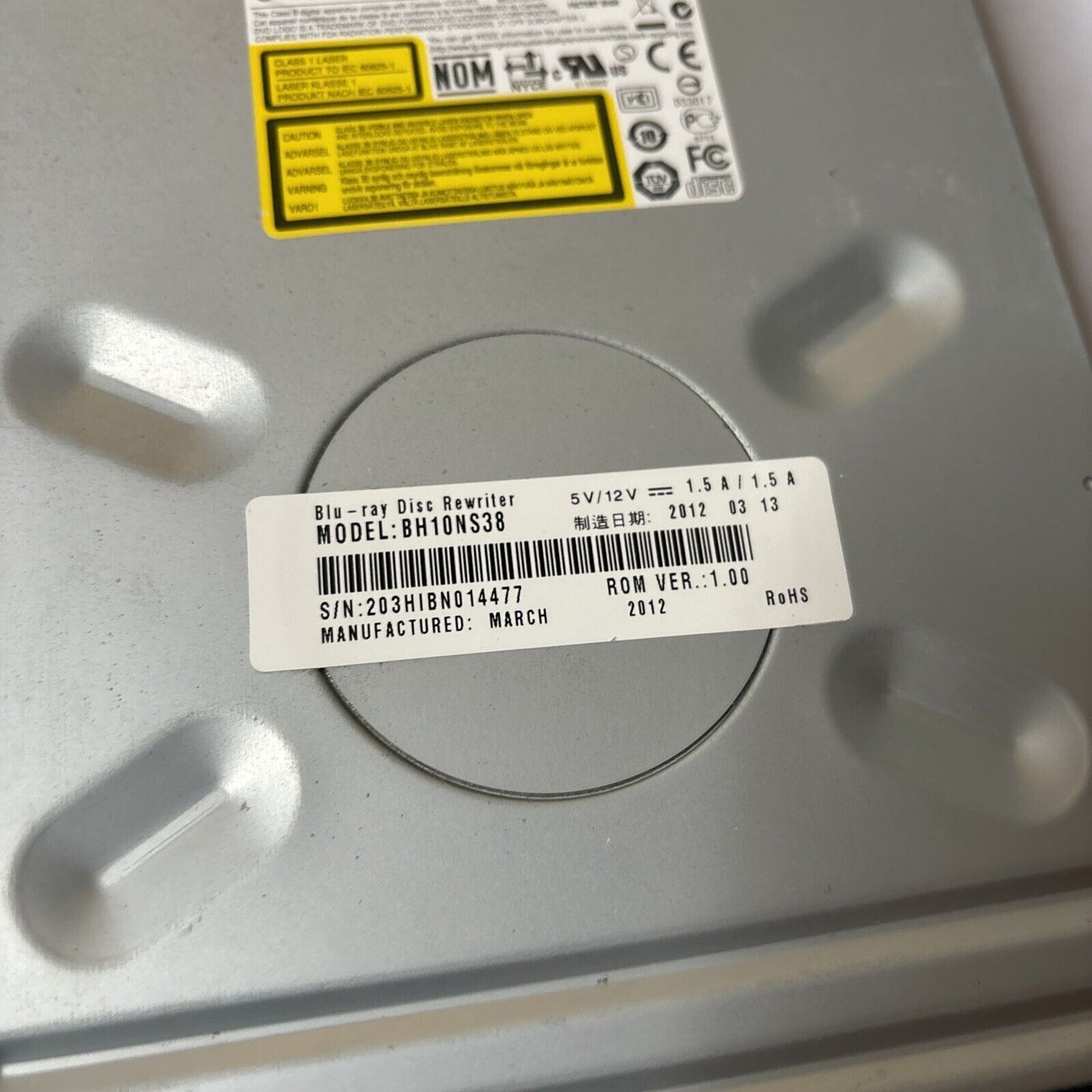 LG Blu-ray DVD Rewriter Internal Disc Drive BH10NS38 10x Spped