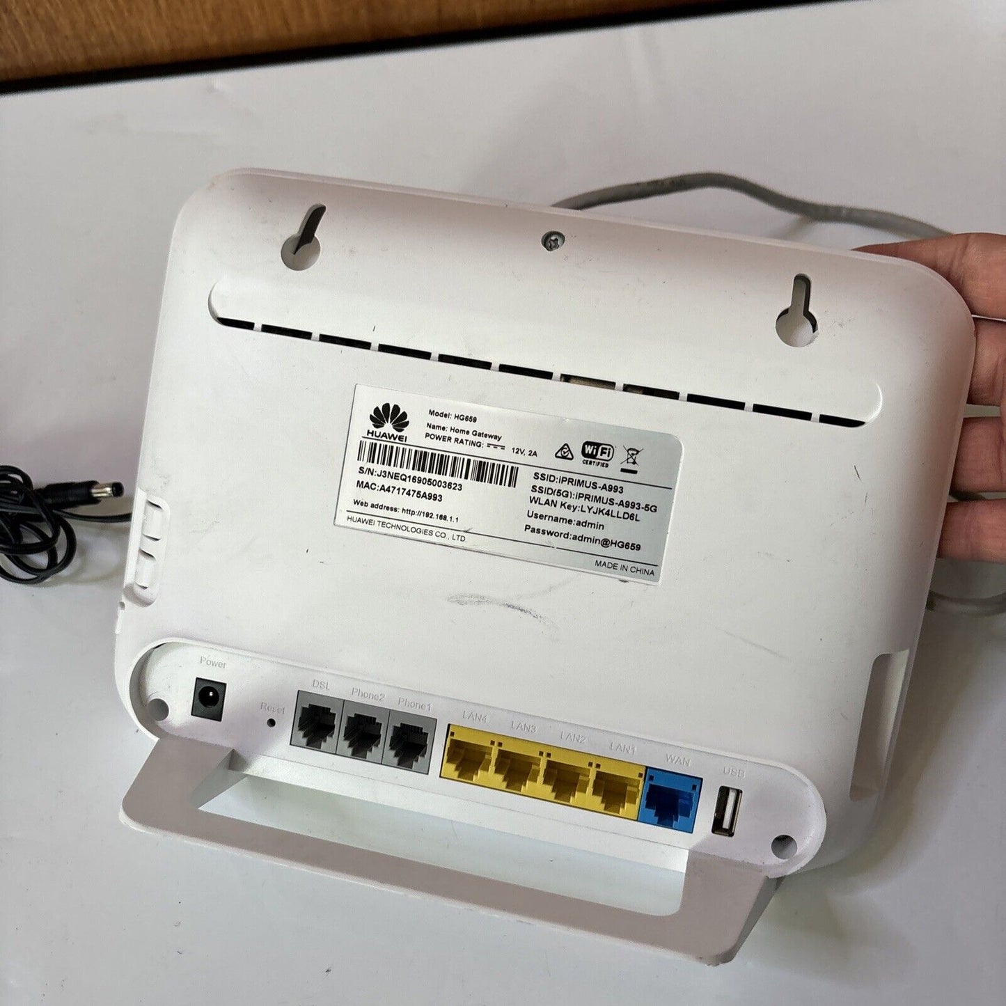 iPrimus Huawei Modem Wireless Router VoIP HG659 NBN Compatible