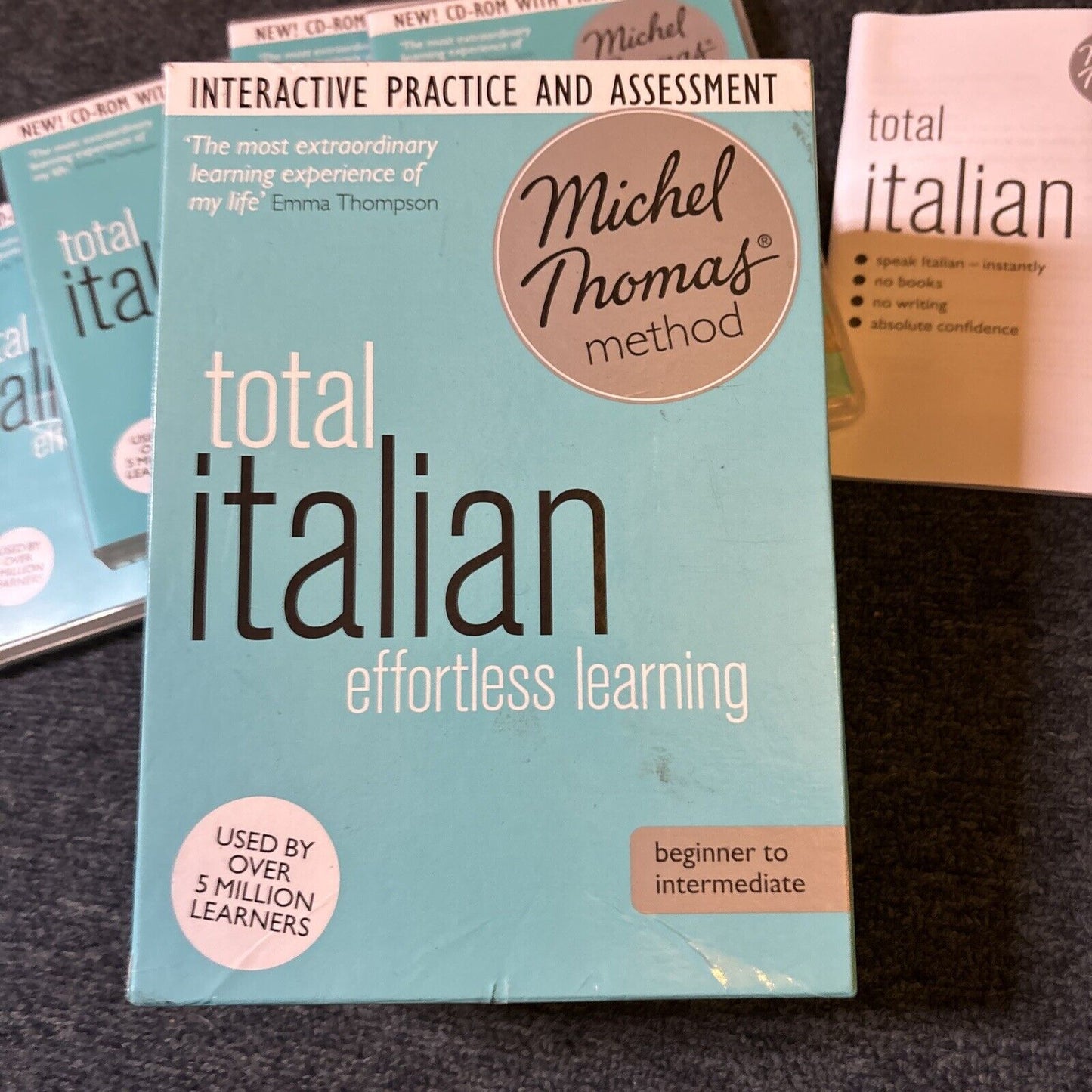 Total Italian Effortless Learning Michel Thomas Method Beginner-Medium Audio CD