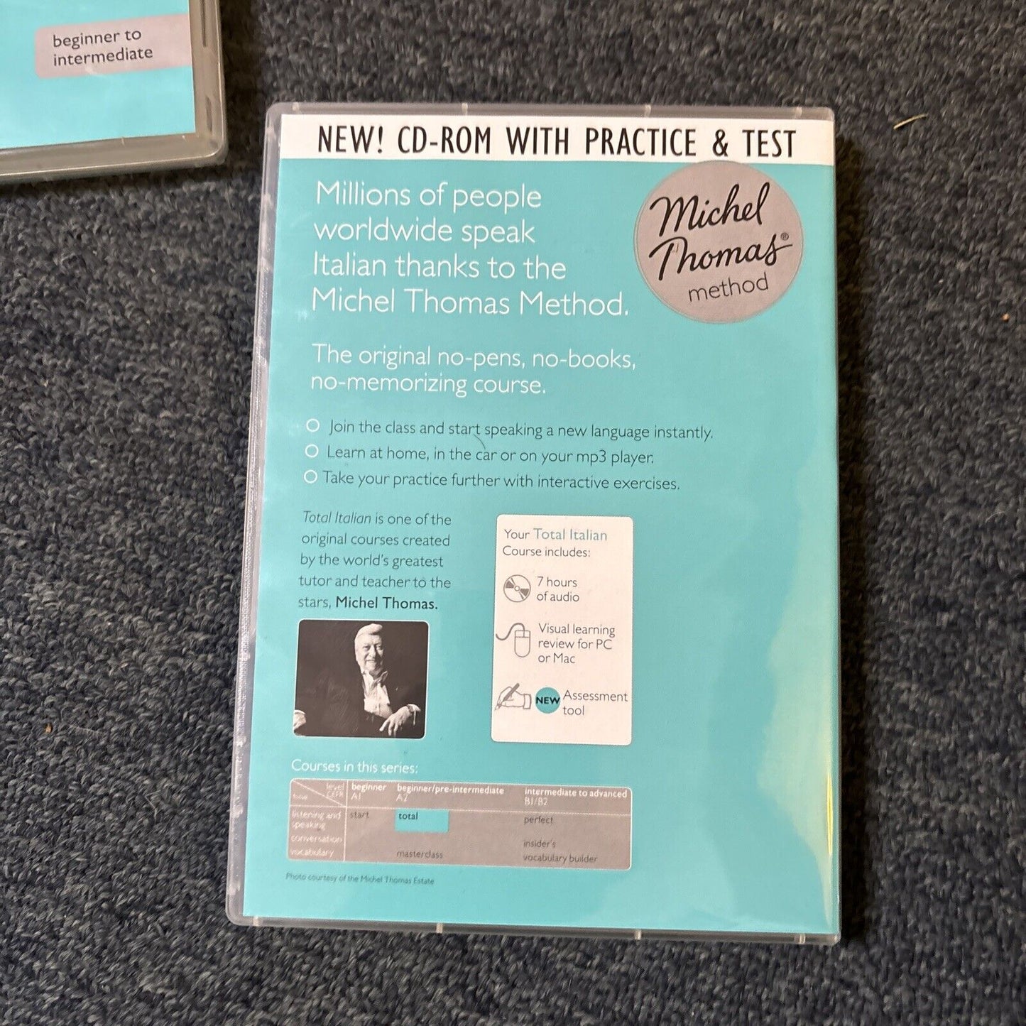 Total Italian Effortless Learning Michel Thomas Method Beginner-Medium Audio CD