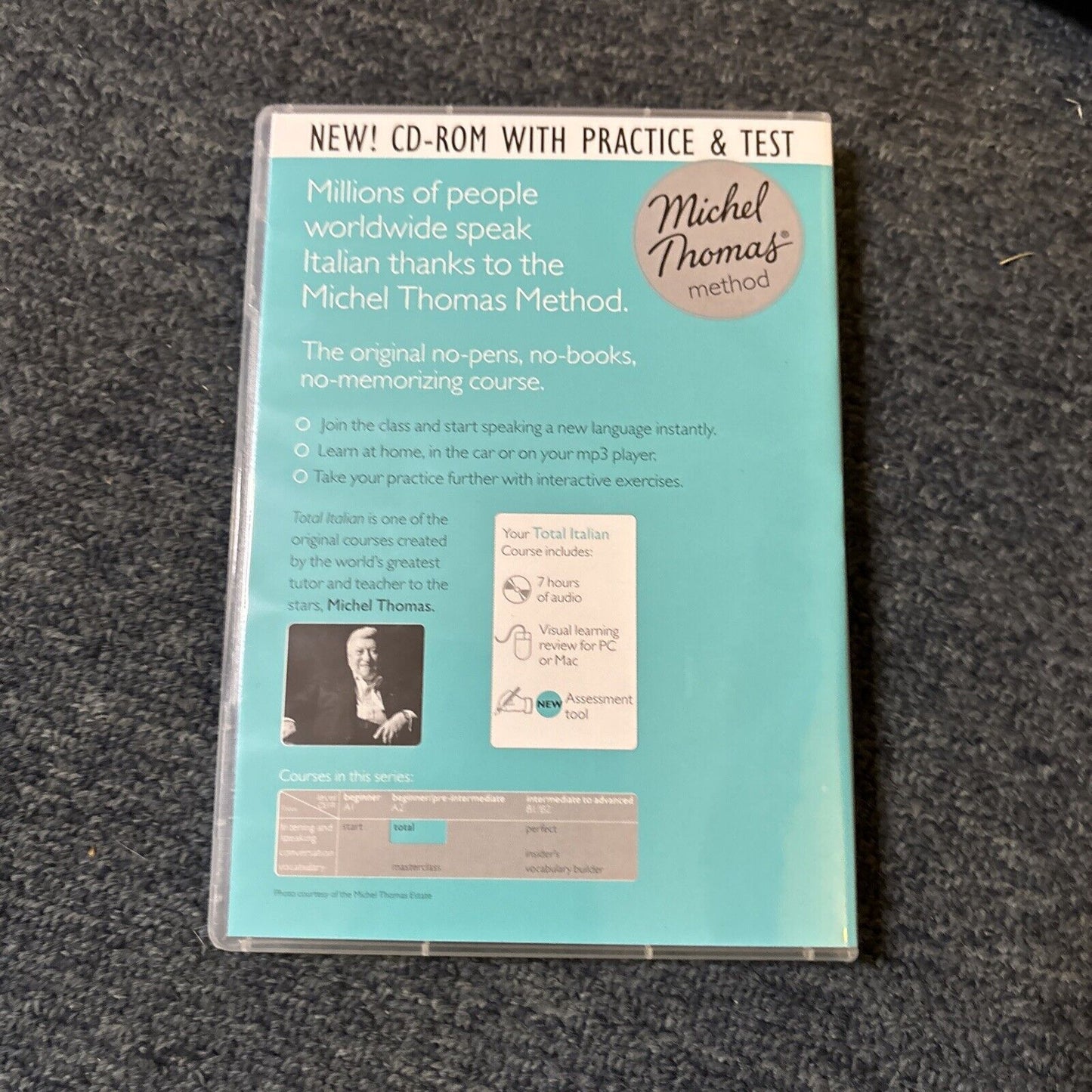 Total Italian Effortless Learning Michel Thomas Method Beginner-Medium Audio CD