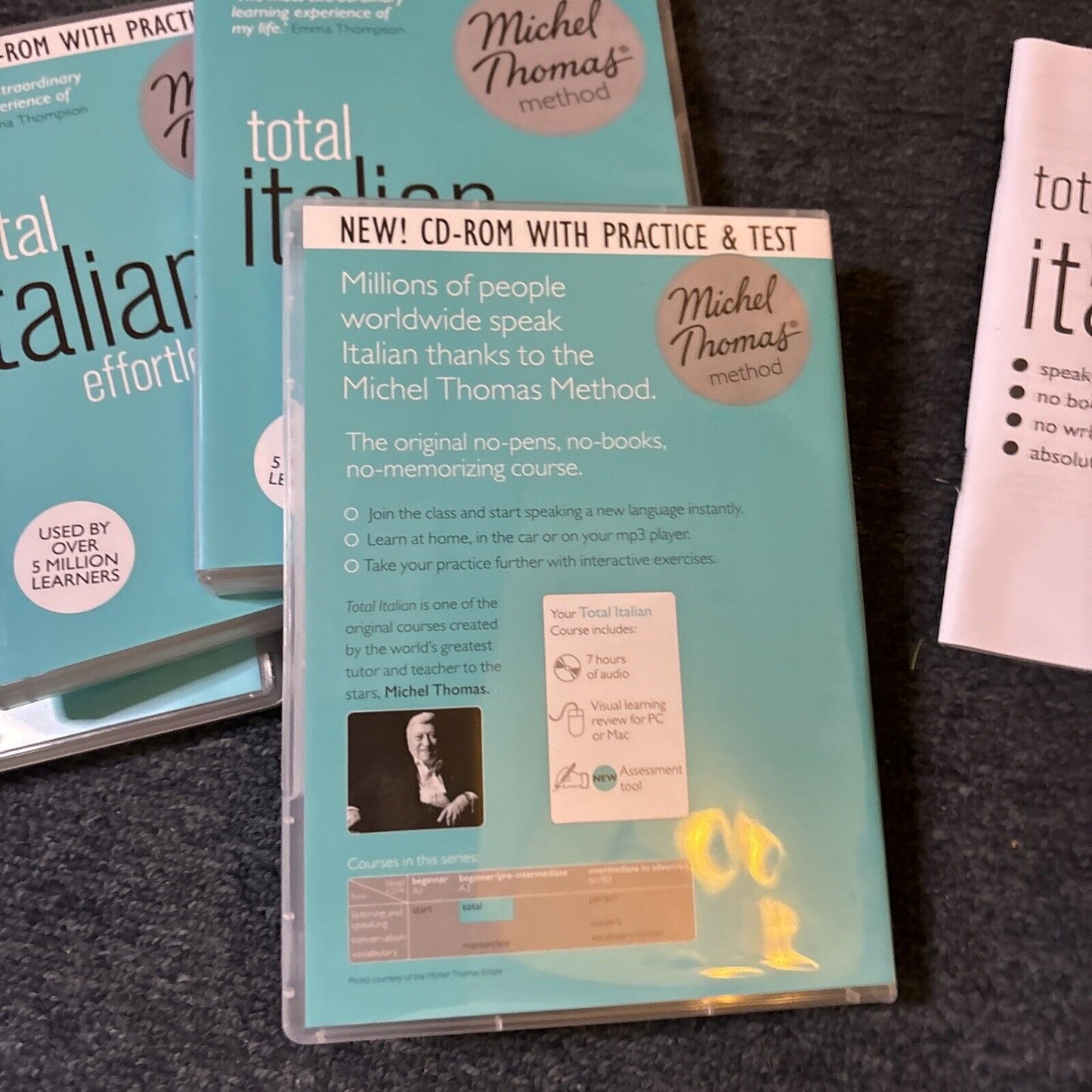 Total Italian Effortless Learning Michel Thomas Method Beginner-Medium Audio CD