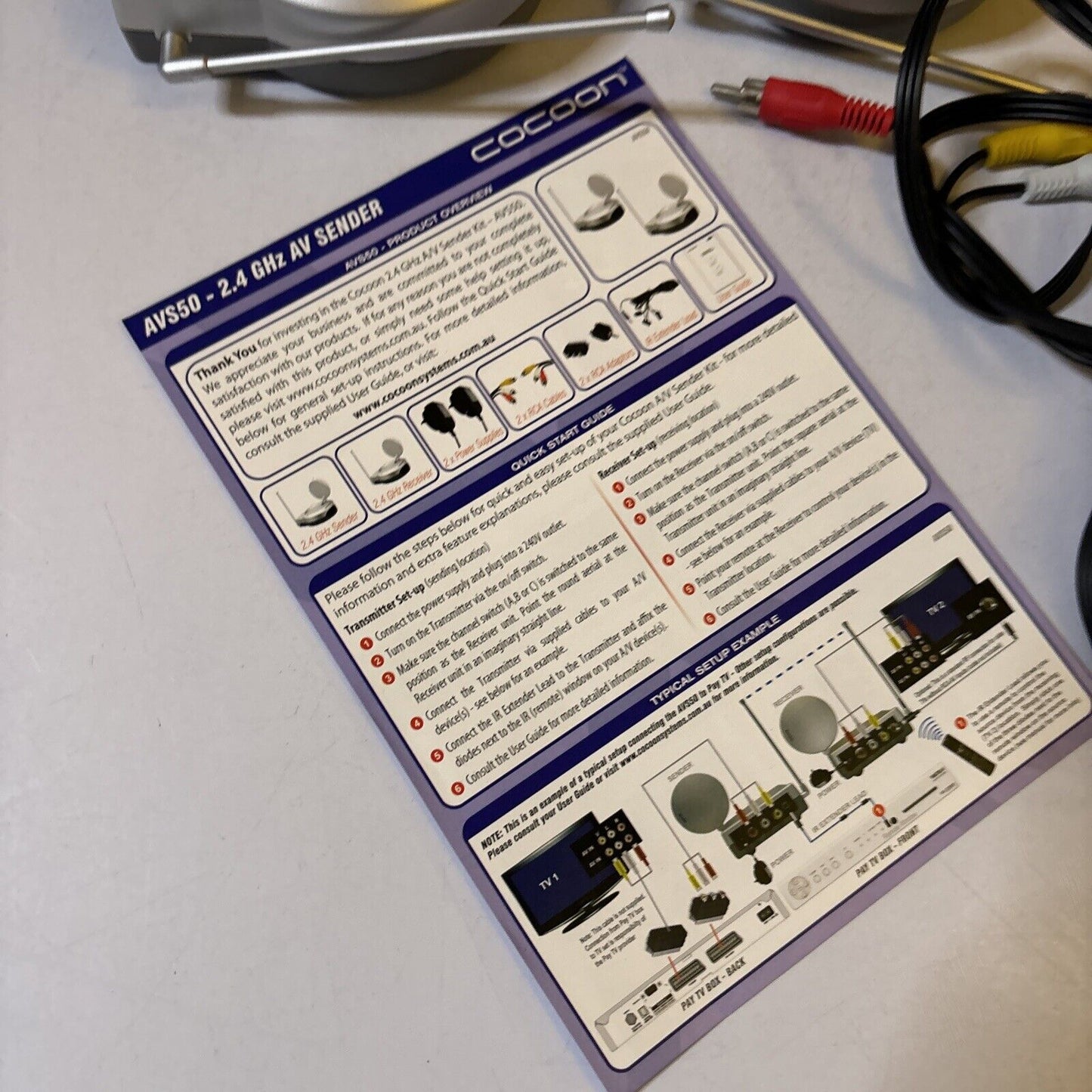 Cocoon 2.4Ghz AV Sender Wireless Audio & Video AVS50