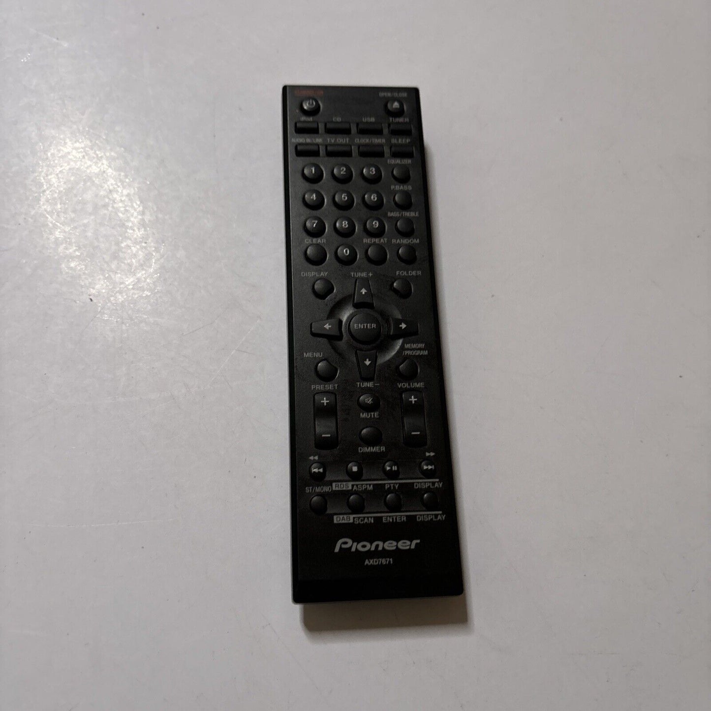 Genuine Pioneer AXD7671 Remote Control XCM31DAB X-CM31DAB-W AXD7715 X-CM31DAB-T