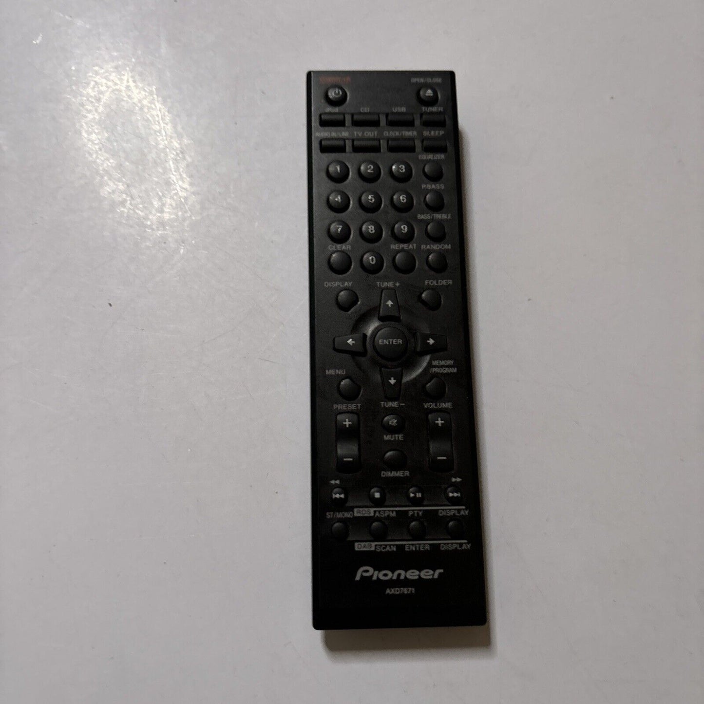 Genuine Pioneer AXD7671 Remote Control XCM31DAB X-CM31DAB-W AXD7715 X-CM31DAB-T