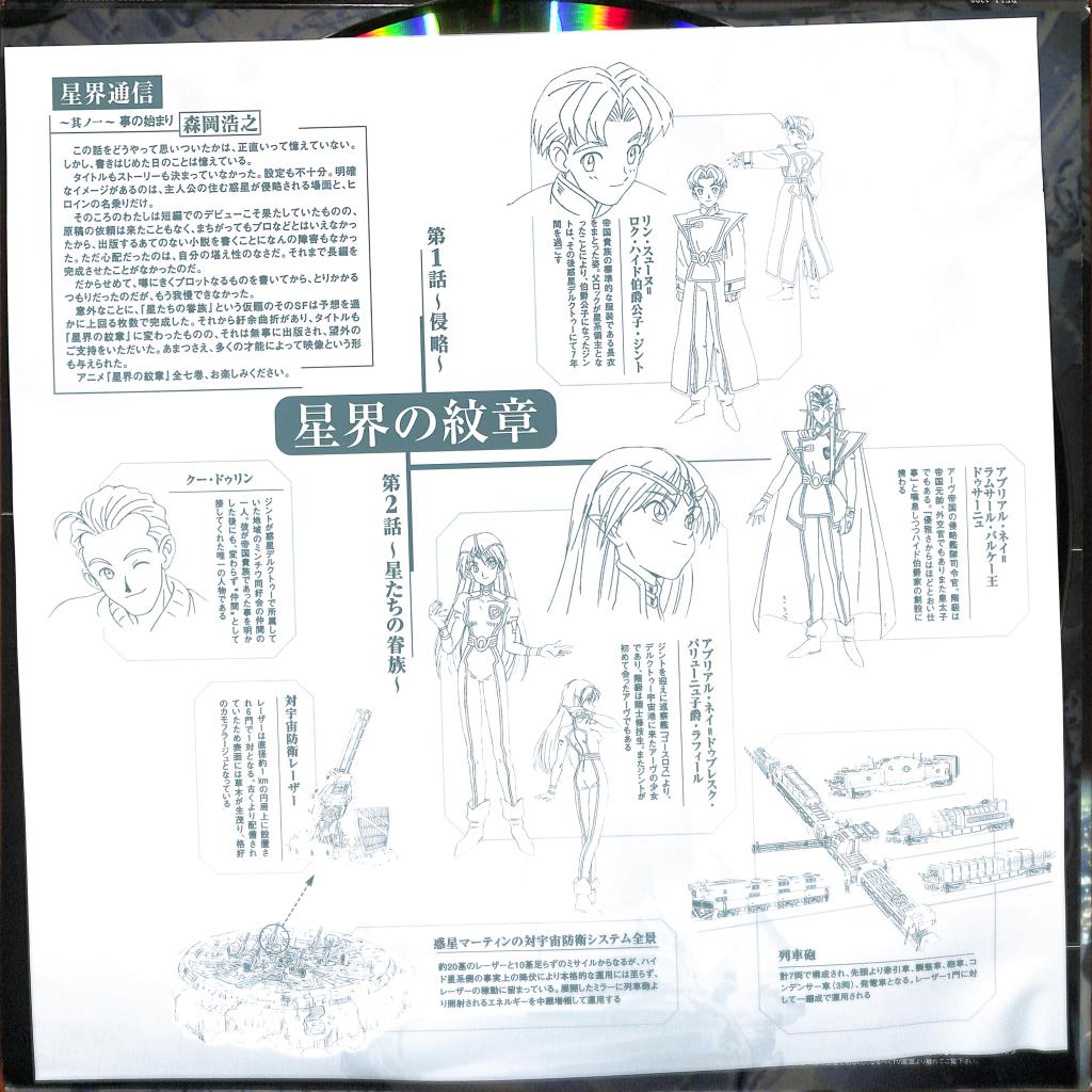 Crest of the Stars - Vol 1 (Laserdisc, 1999) BELL-1398 Japan