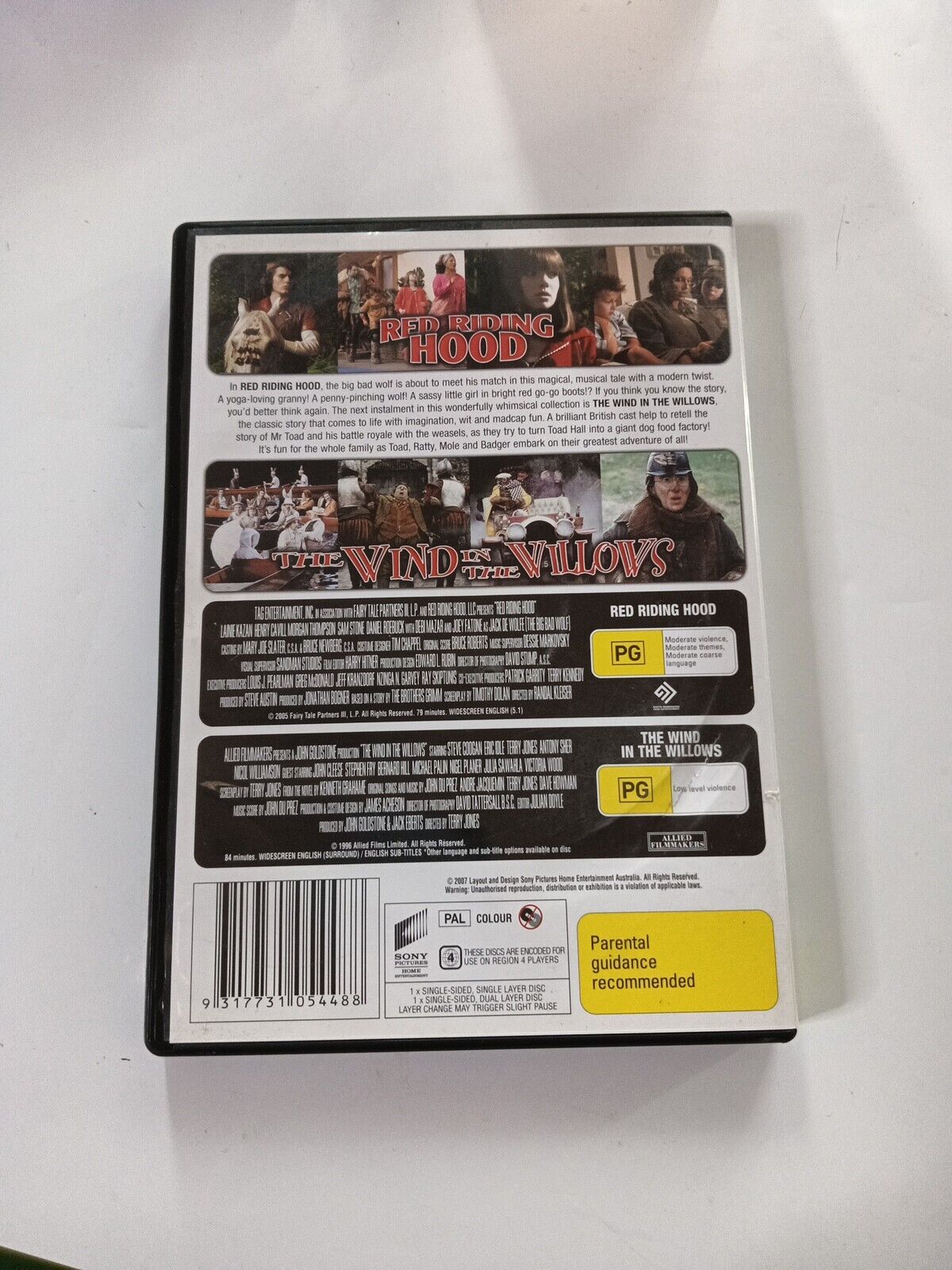 Red Riding Hood / The Wind in the Willows (DVD, 2004) John Cleese Region 4