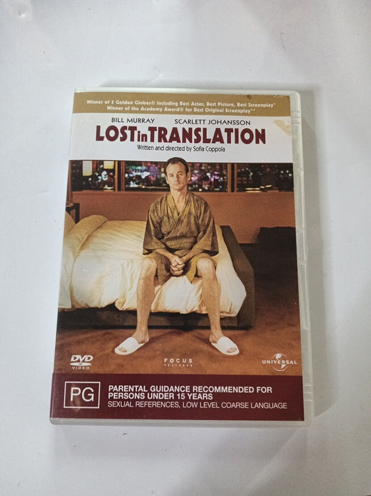 Lost in Translation (DVD, 2003) Scarlet Johansson, Bill Murray Region 4