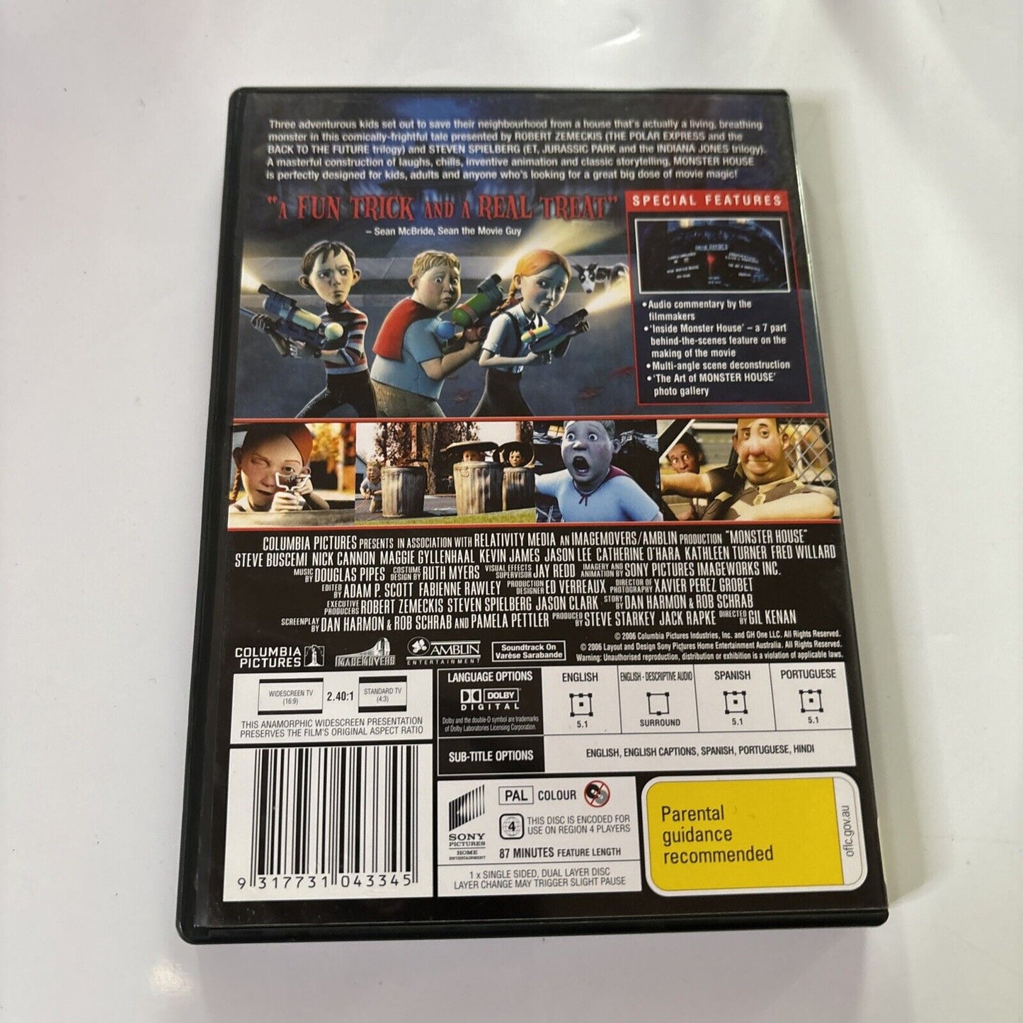 Monster House (DVD, 2006) Kathleen Turner, Maggie Gyllenhaal, Region 4