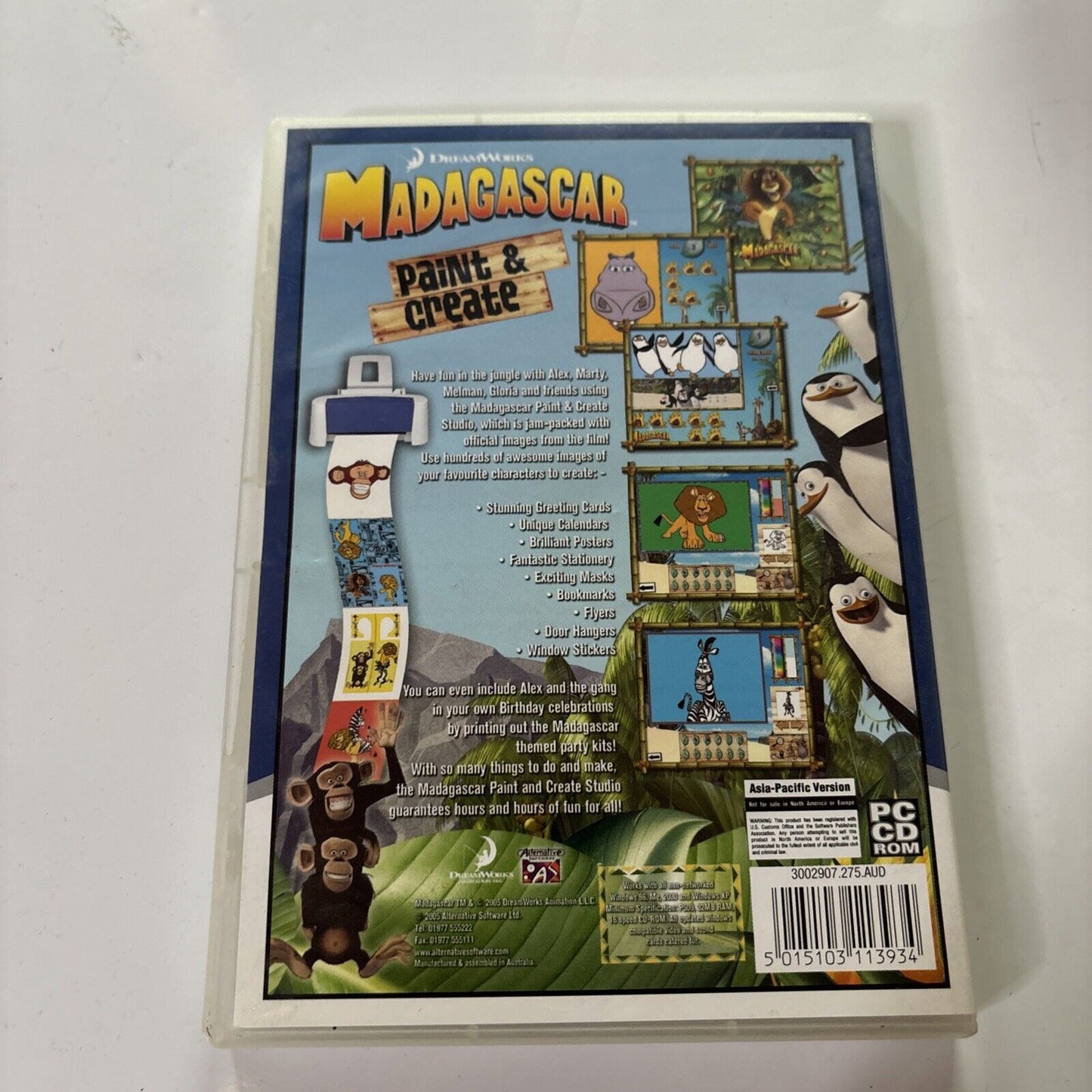 Madagascar - Paint & Create - PC CD ROM Game