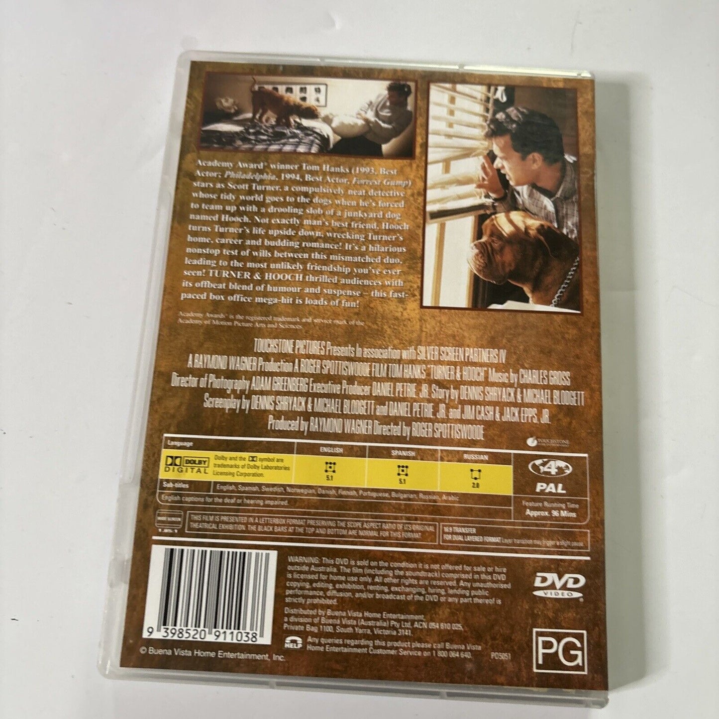 Turner and Hooch (DVD, 1989) Tom Hanks  Region 4