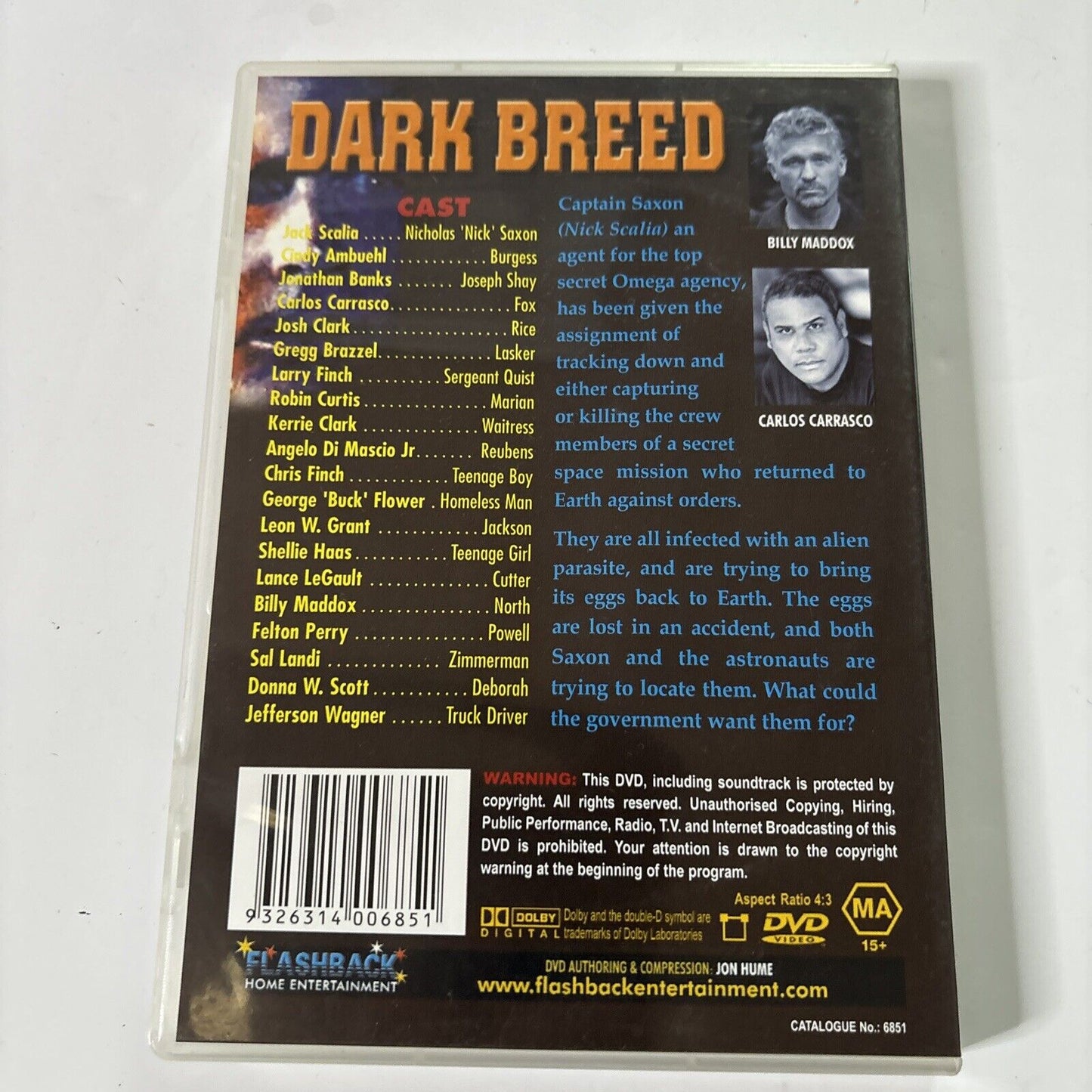 Dark Breed (DVD, 1996) Jack Scalia All Regions