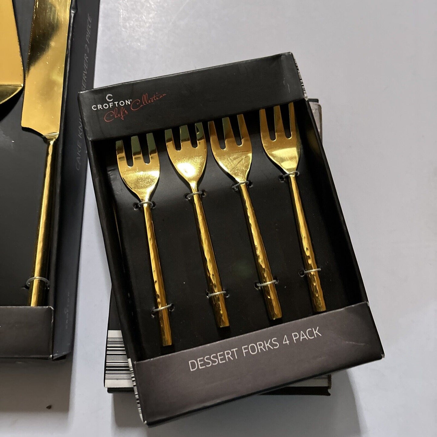 Crofton Cake Knife & Server + 2x Dessert Forks 4 Pack Stainless Steel *New*