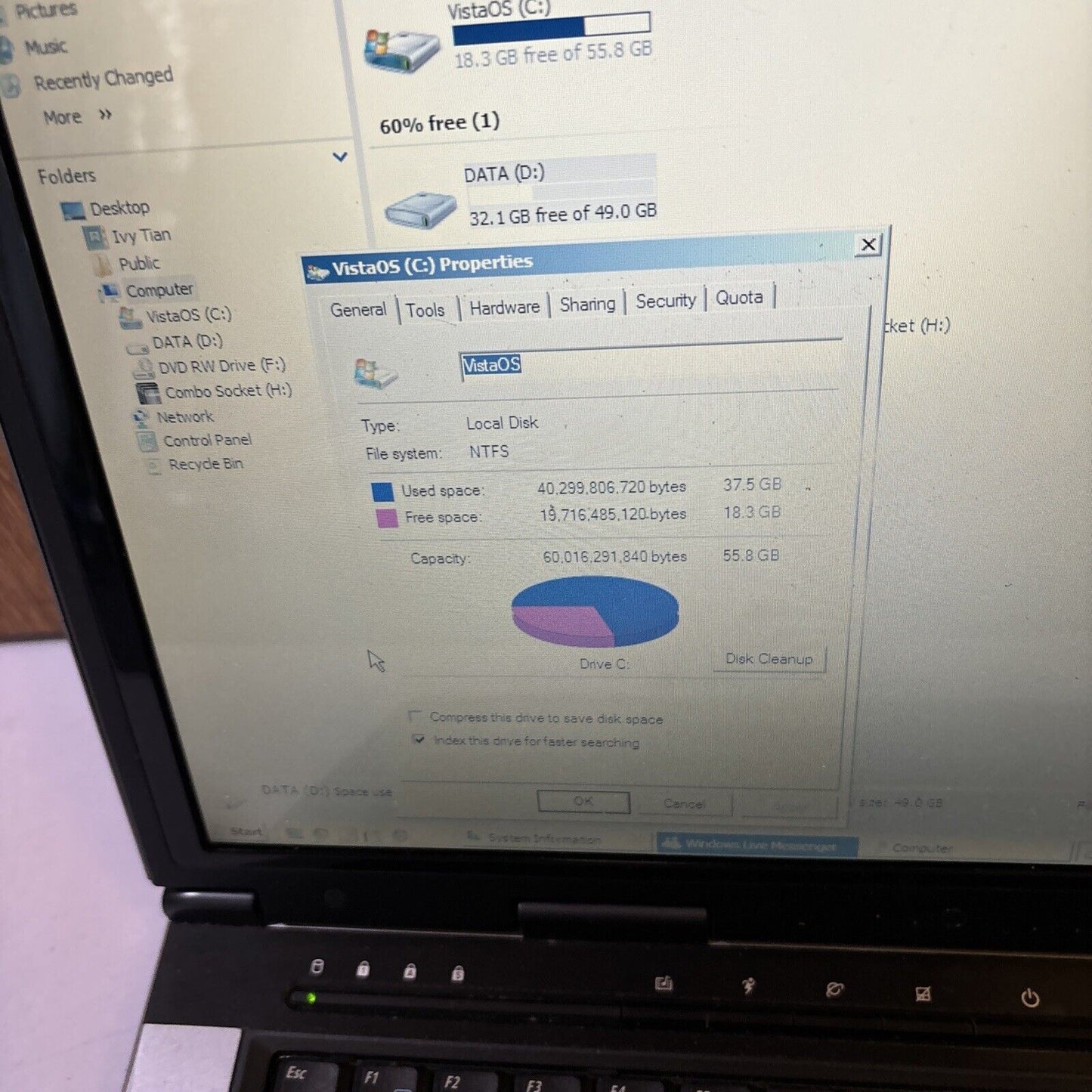 Asus 15.6" F5 PRO50N Laptop 2GB RAM 60GB HDD *For Parts Or Repair*