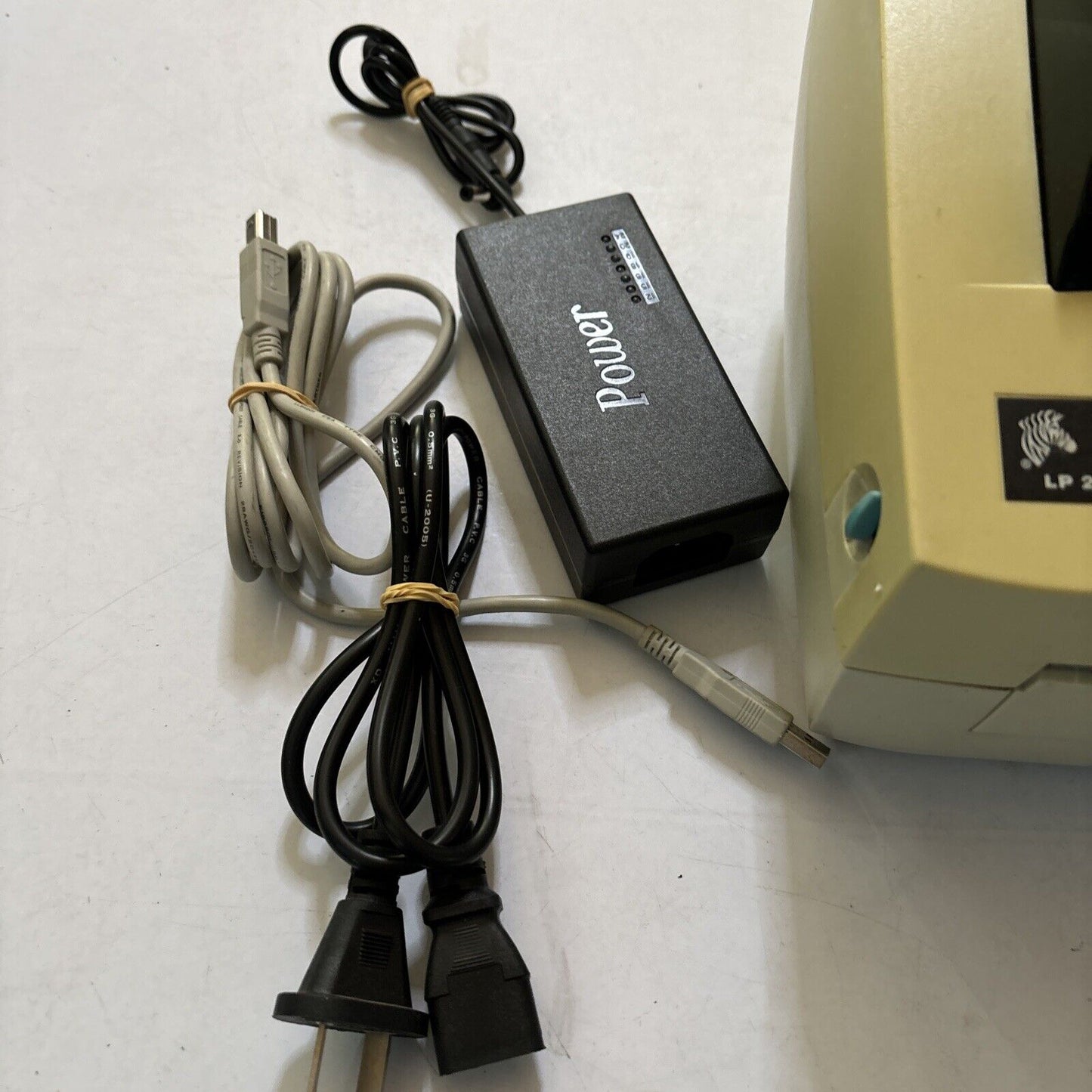 Zebra LP 2844 Thermal Printer Label Printer USB Power Adapter included