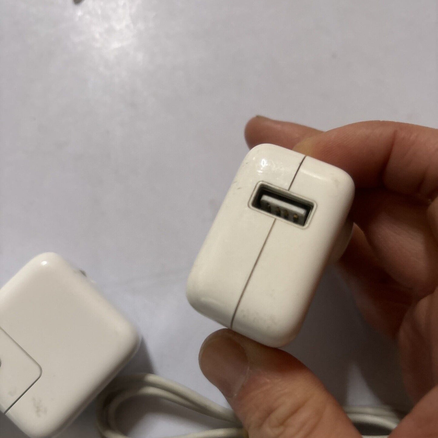 2x Apple USB Adapter 10W A1357 & 30-Pin iPod Cable