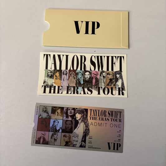 Taylor Swift The Eras Tour VIP Card 2024