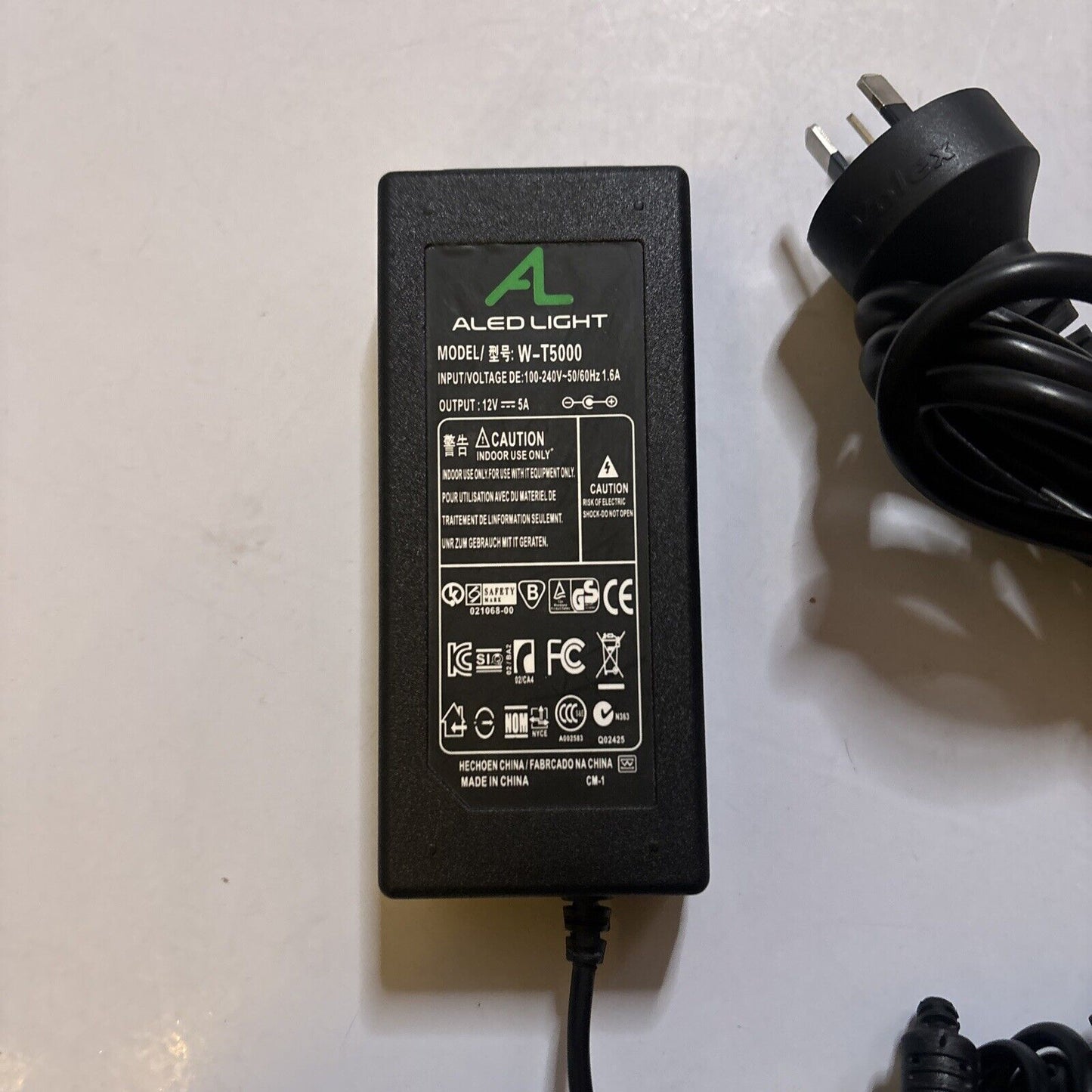 ALED Light AC Adapter 12V 5A