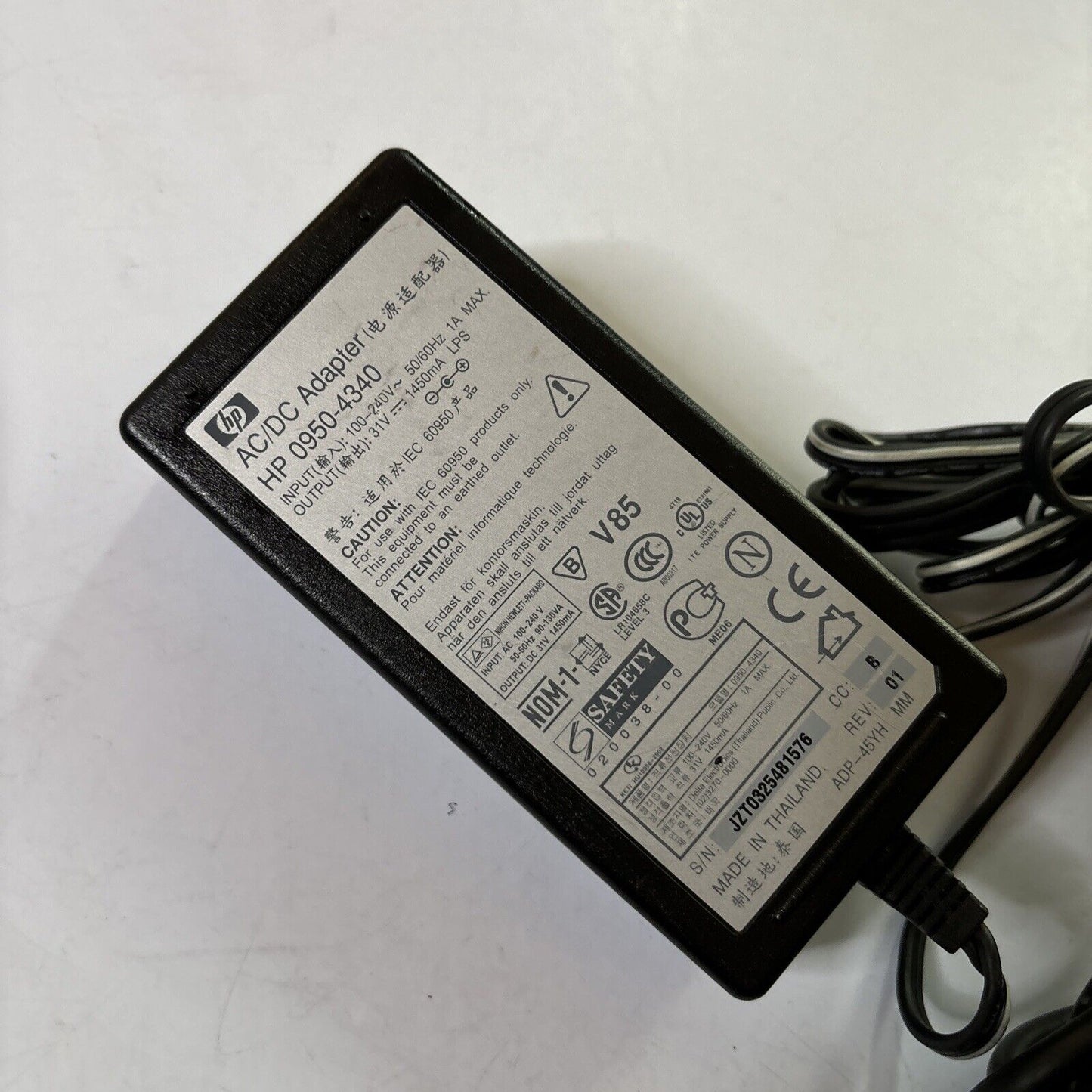 Genuine HP 0950-4340 AC Adapter 31V 1450mA for Officejet 6110,Photosmart 7550