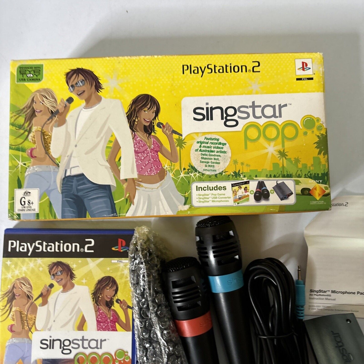 Singstar Pop Game Microphones for PlayStation 2005 PS2 PAL