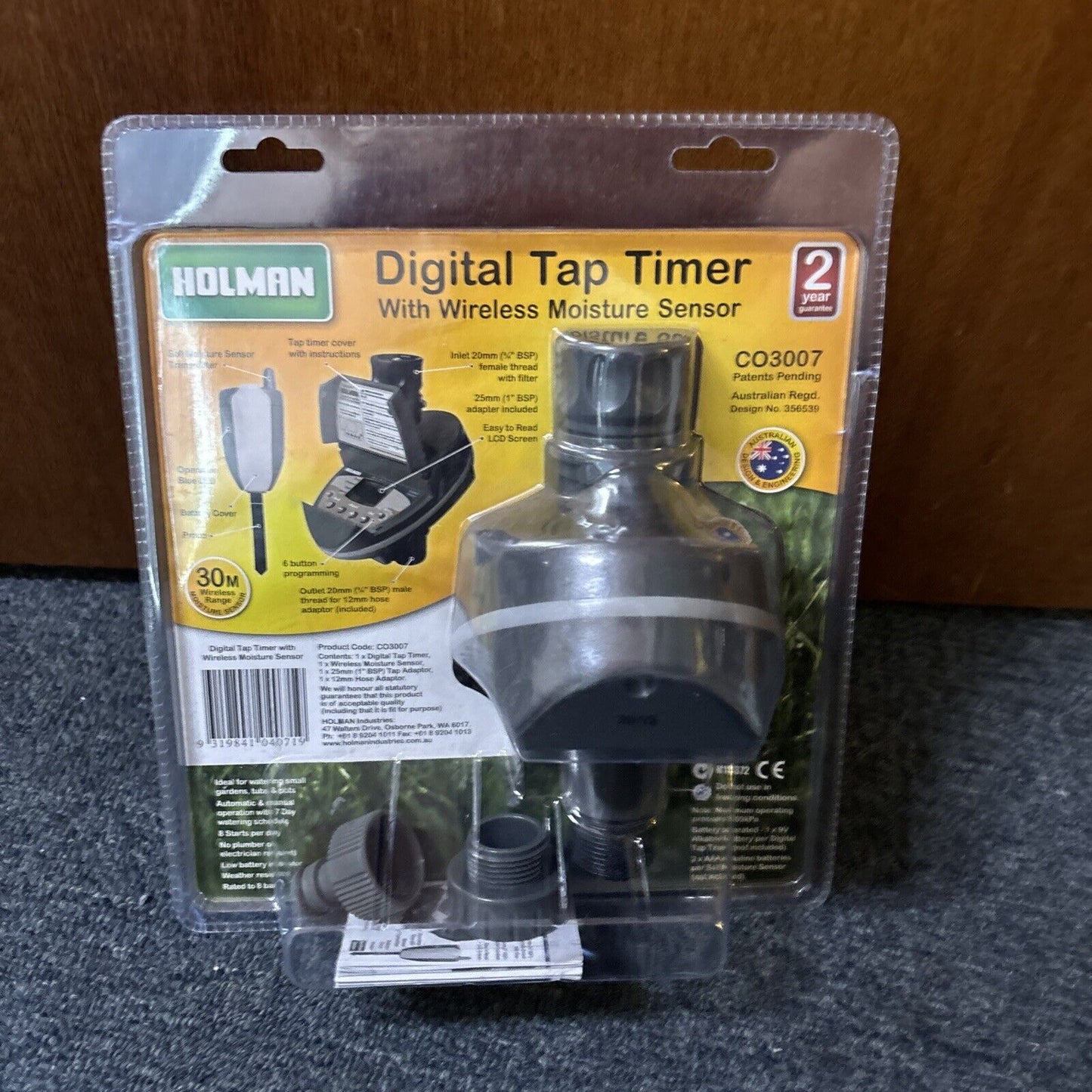 Holman Digital Tap Timer With Wireless Moisture Sensor CO3007 *New Sealed*
