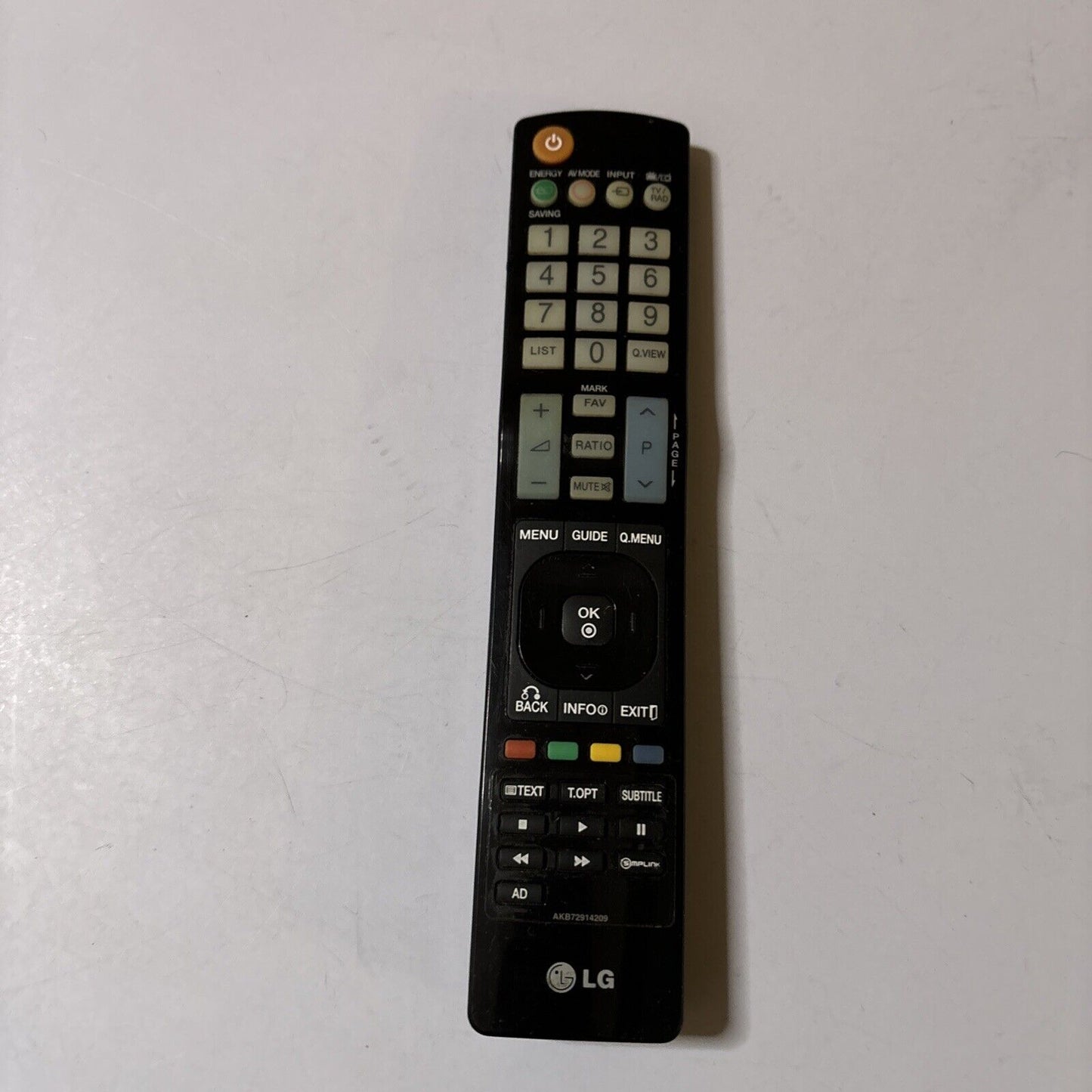 Genuine LG AKB72914209 Remote Control for 42LE4500 42LE5310 47LE5310