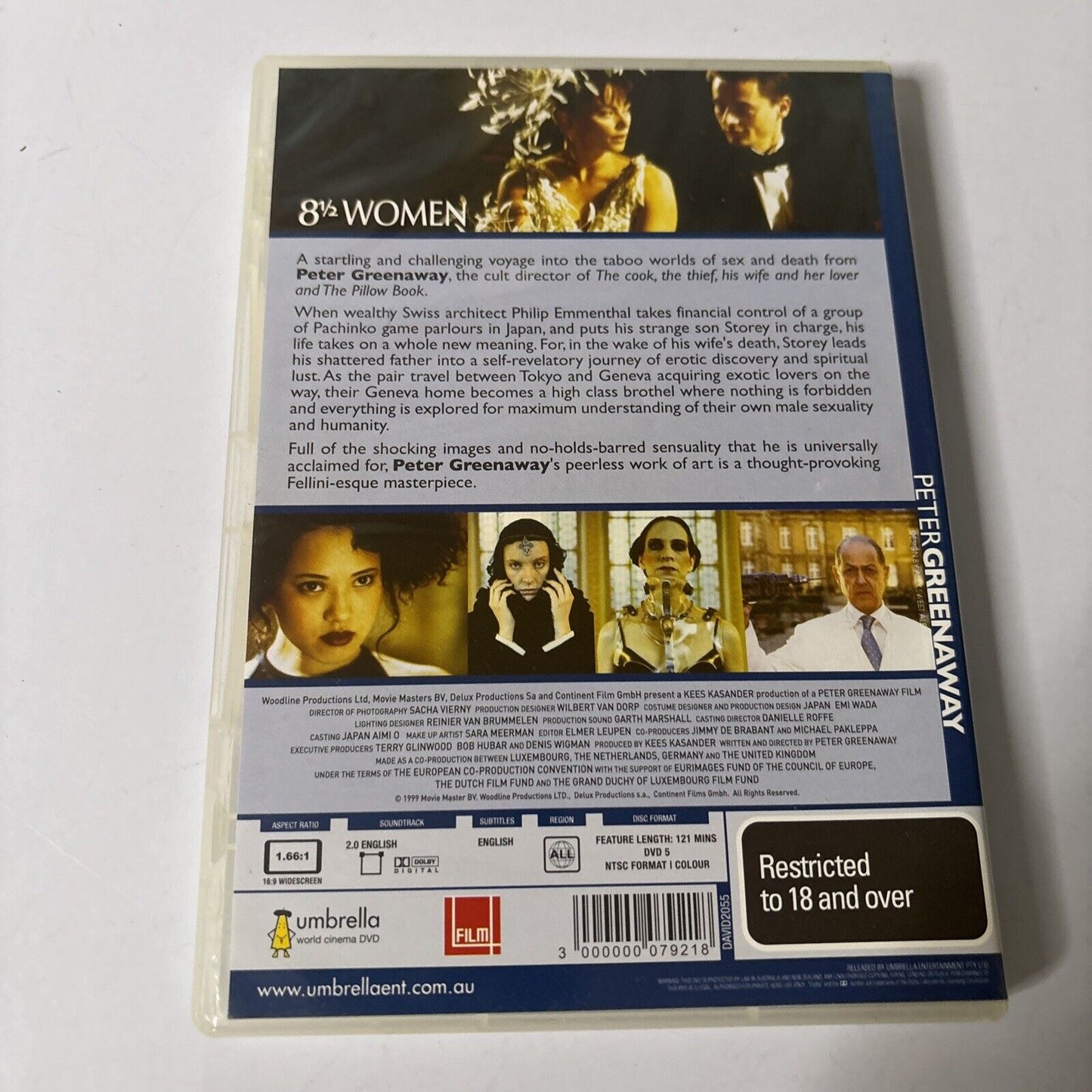 8 1/2 Eight and a Half Women (DVD, 1999) Peter Greenaway All Regions