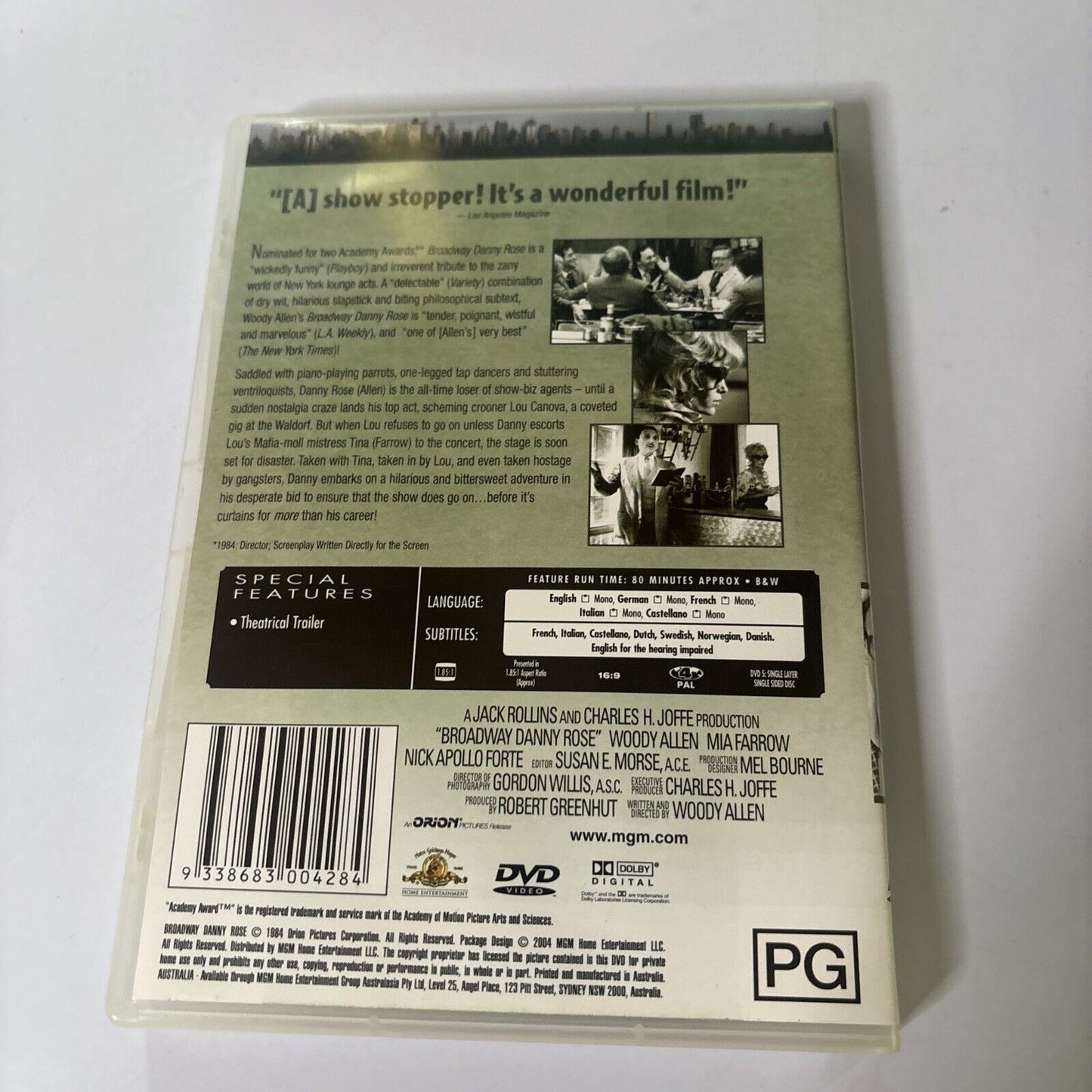 Broadway Danny Rose (DVD, 1984) Woody Allen, Mia Farrow Region 4