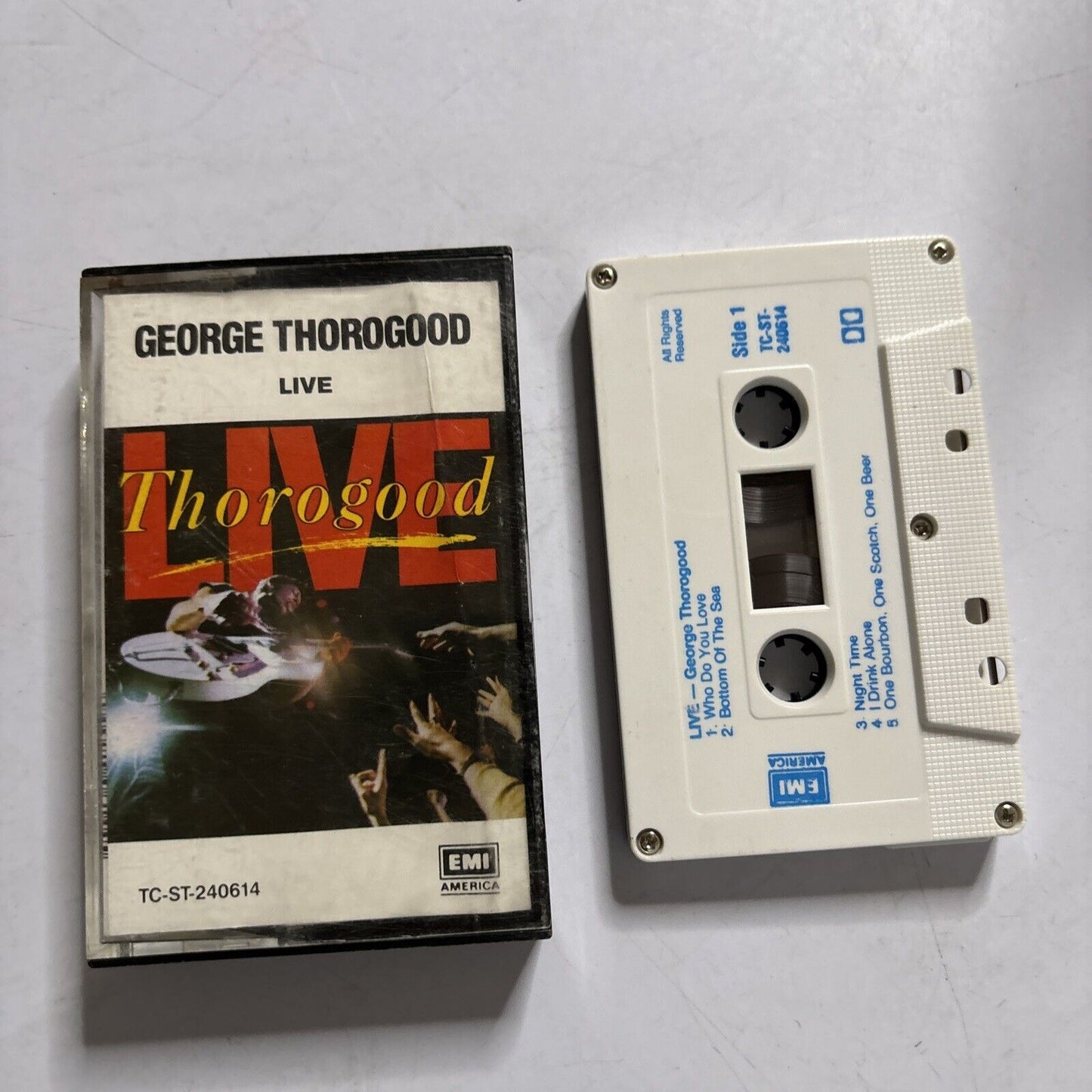 George Thorogood & The Destroyers - Live (Cassette, 1986) Tc-st-240614