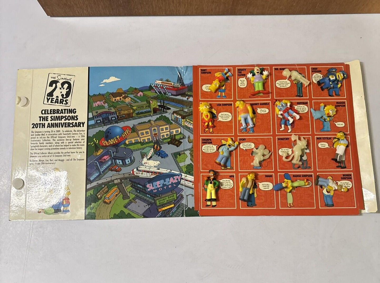 The Simpsons 20th Anniversary Stick'Ems Collector Album