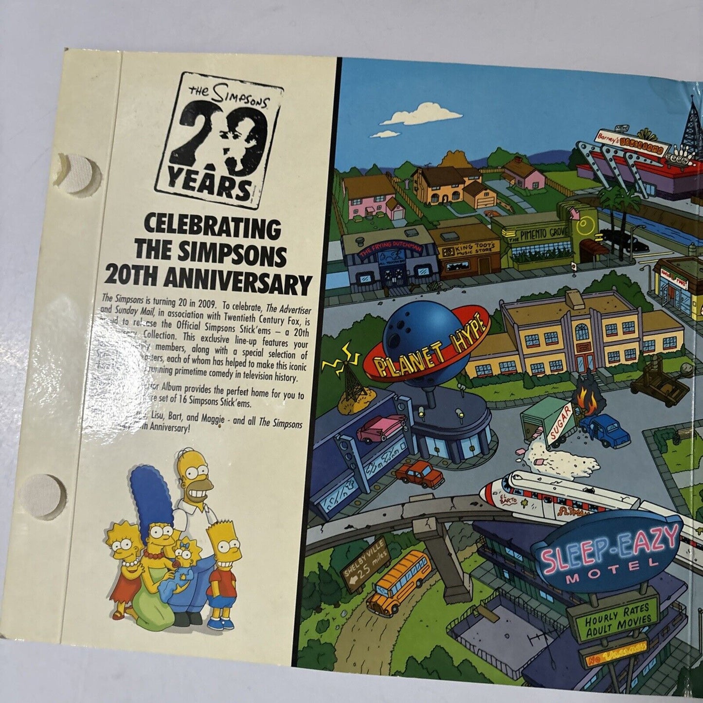 The Simpsons 20th Anniversary Stick'Ems Collector Album