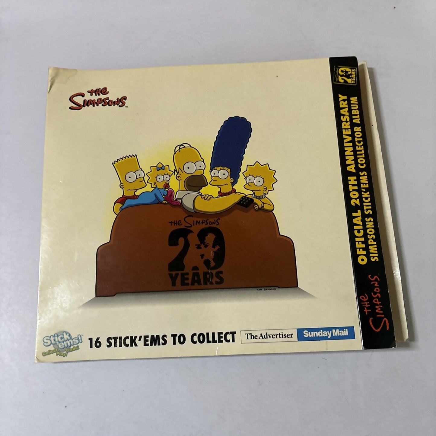 The Simpsons 20th Anniversary Stick'Ems Collector Album